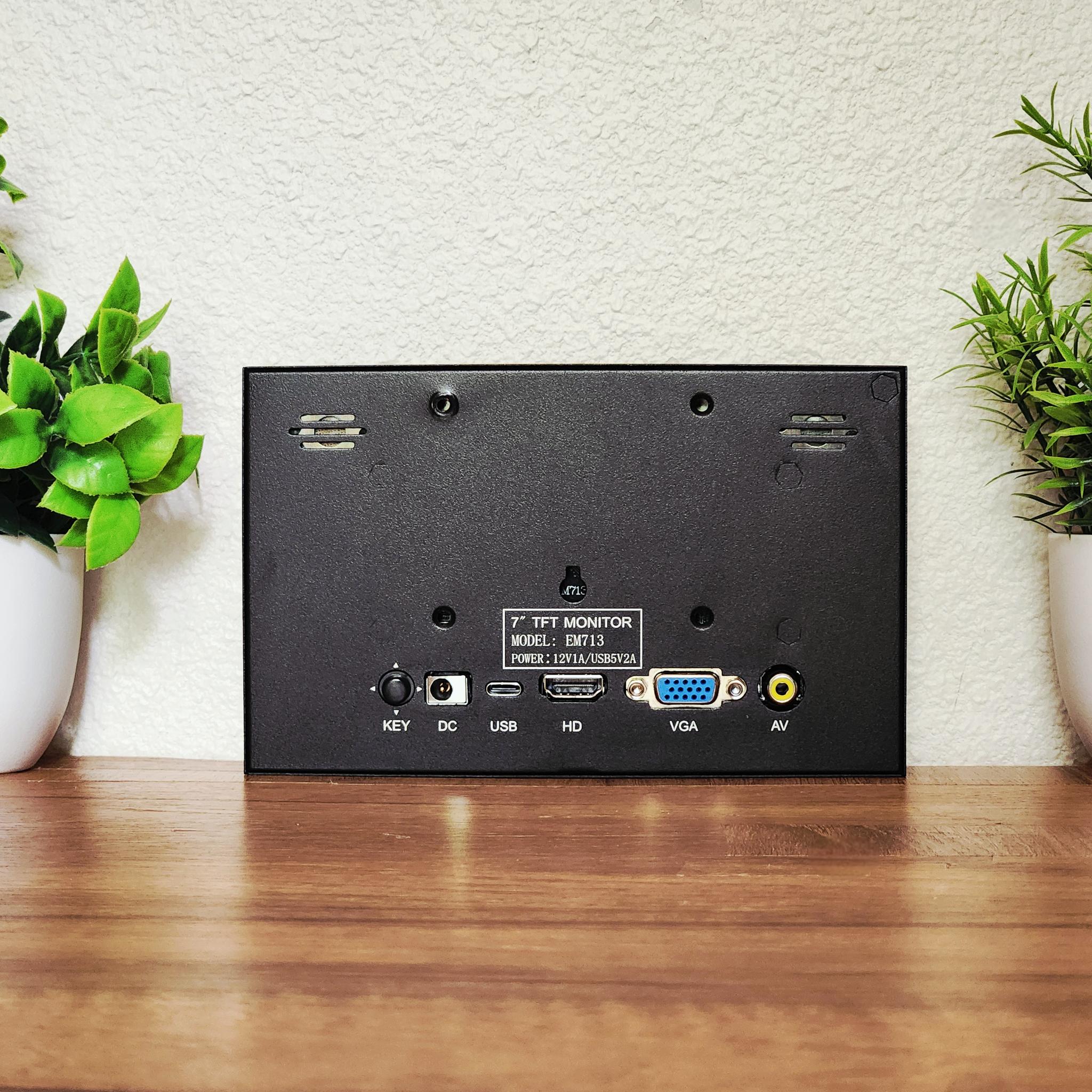 7 Inch Mini Monitor | HDMI | Built in Speakers | VGA
