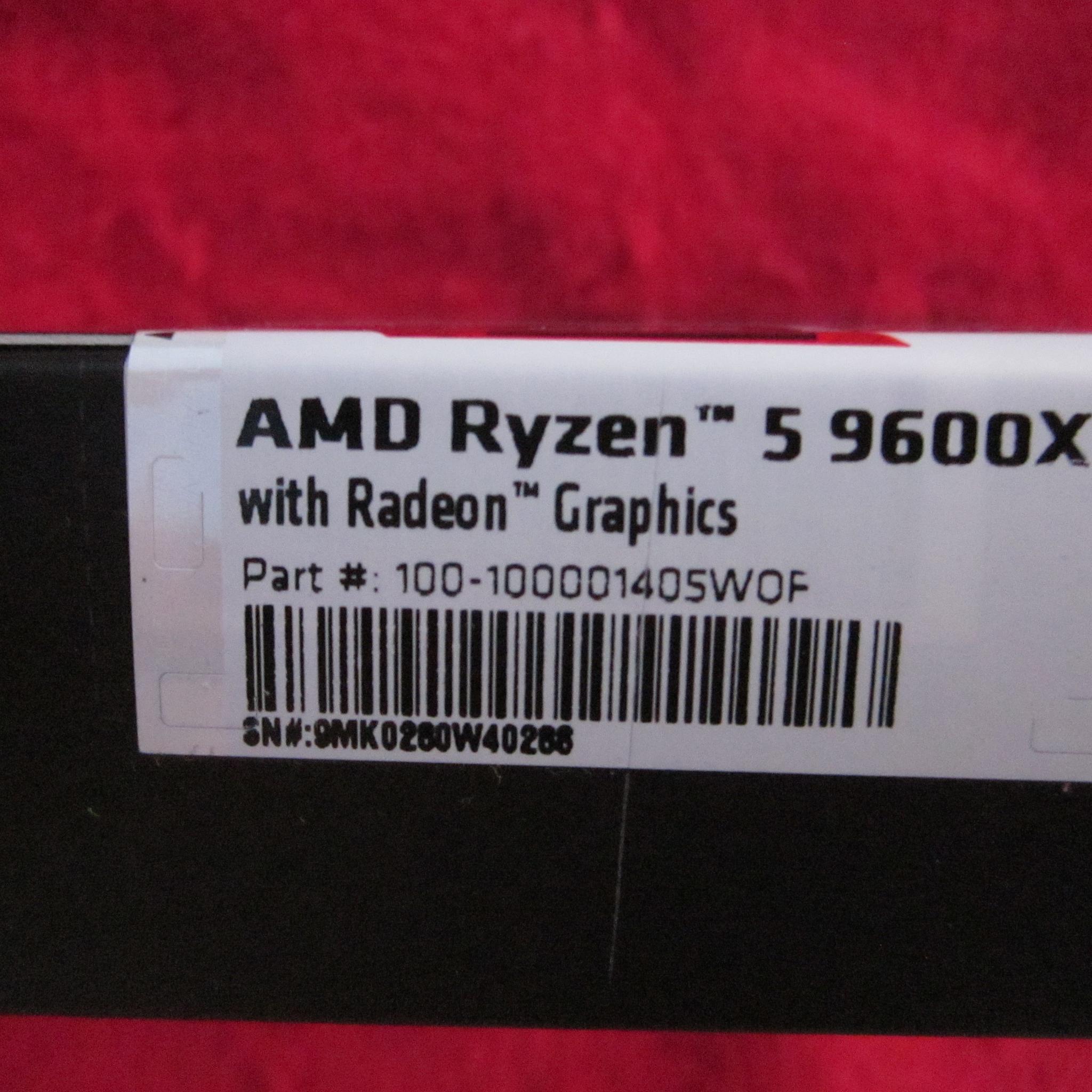 NEW! AMD Ryzen 5 9600X 6 Core 3.9/5.4 GHz AM5 CPU