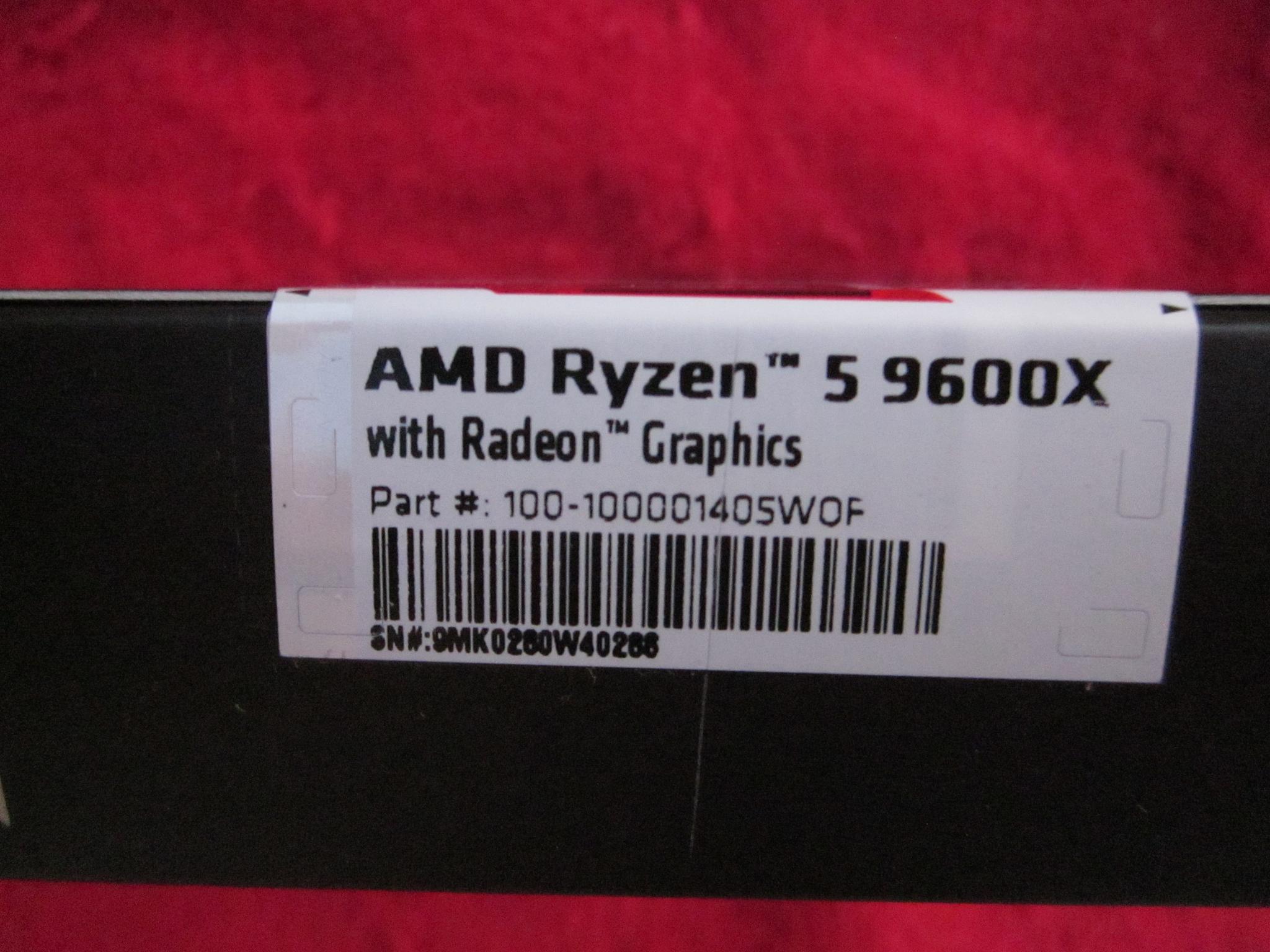 NEW! AMD Ryzen 5 9600X 6 Core 3.9/5.4 GHz AM5 CPU