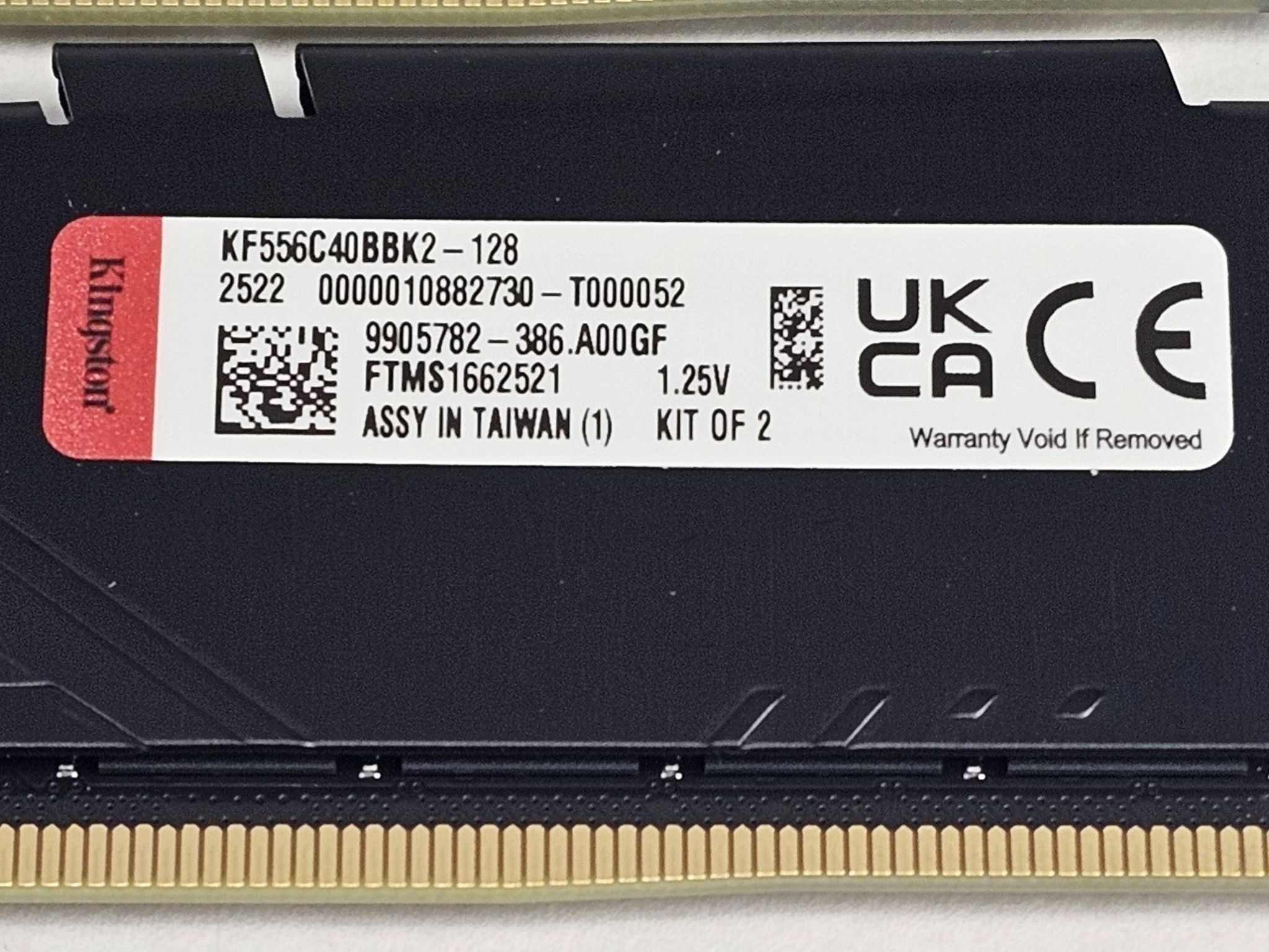 128GB DDR5 (2x64GB) CL40 5600MT/s Kingston FURY Beast