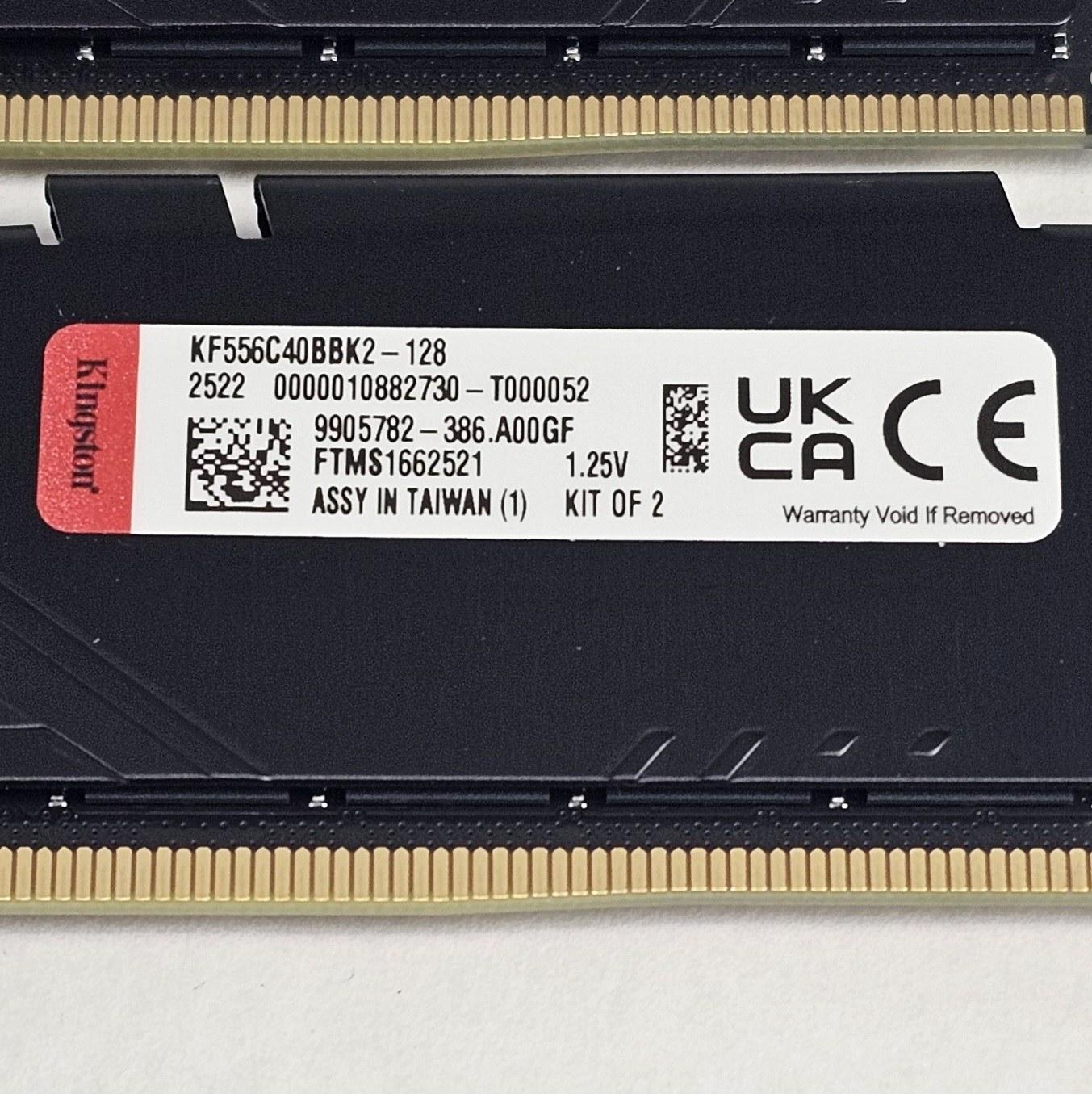 128GB DDR5 (2x64GB) CL40 5600MT/s Kingston FURY Beast