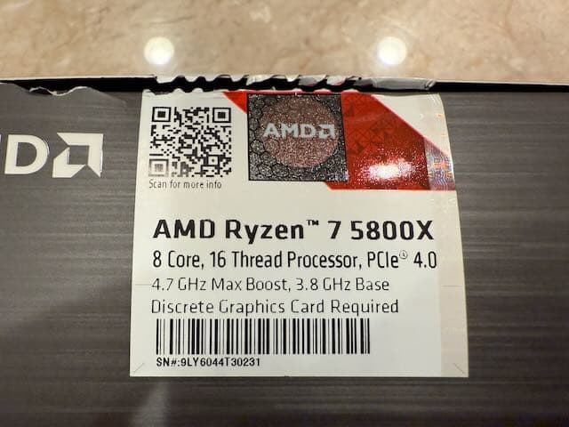 AMD Ryzen 7 5800x