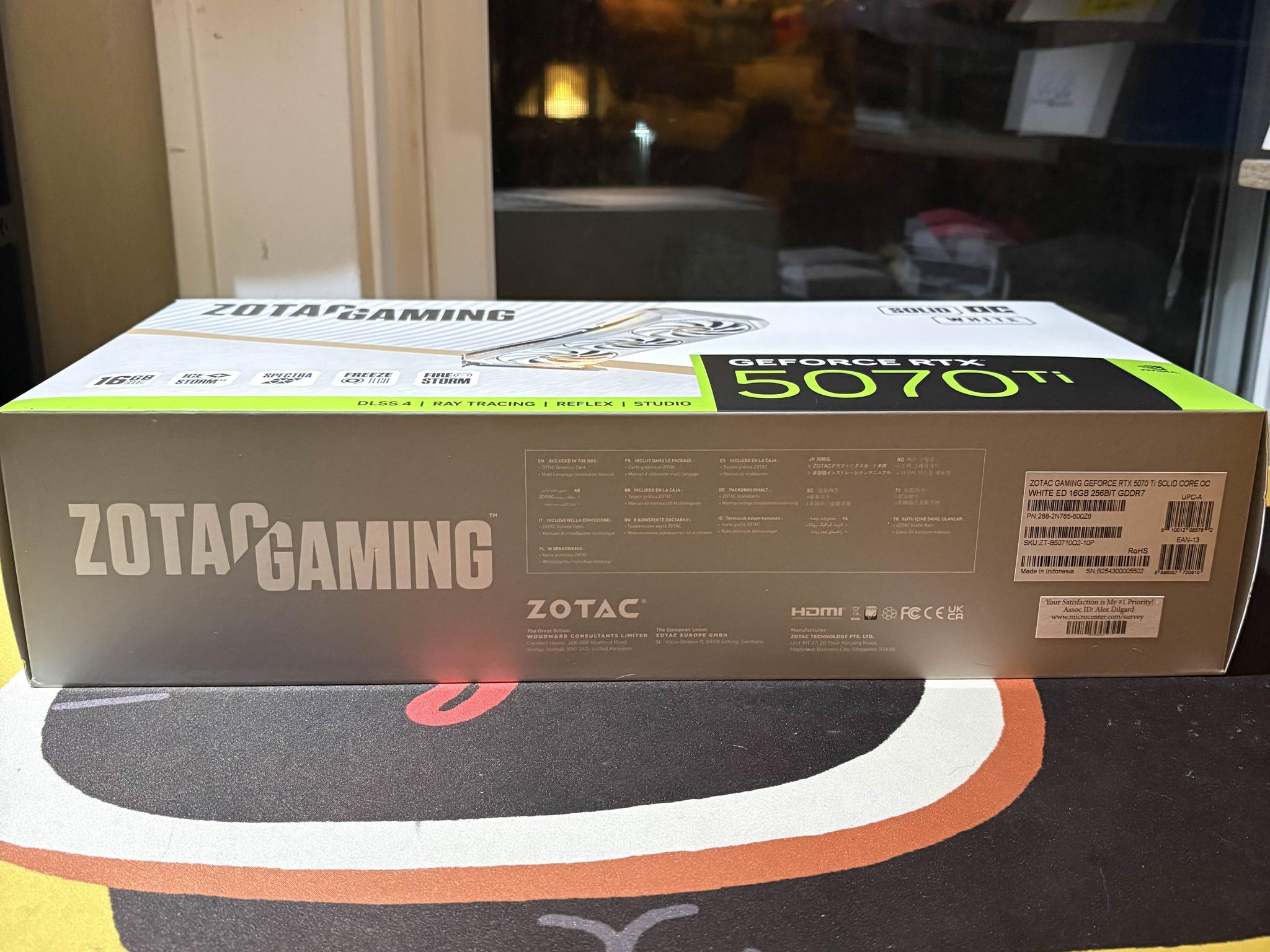 Zotac Gaming 5070ti 16GB (White)