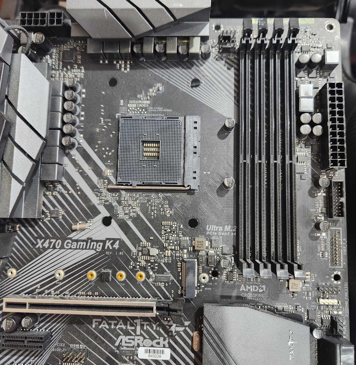 ASRock Fatal1ty X470 Gaming K4 Motherboard ATX AMD X470 AM4 DDR4 SATA3 HDMI RJ45