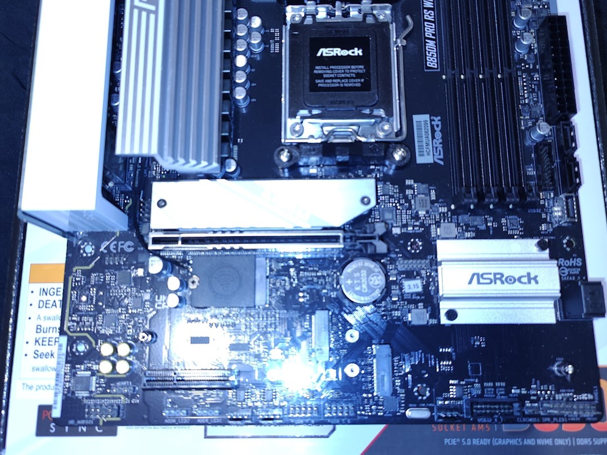AsRock B850M Pro RS WIFI, Used (Like New)