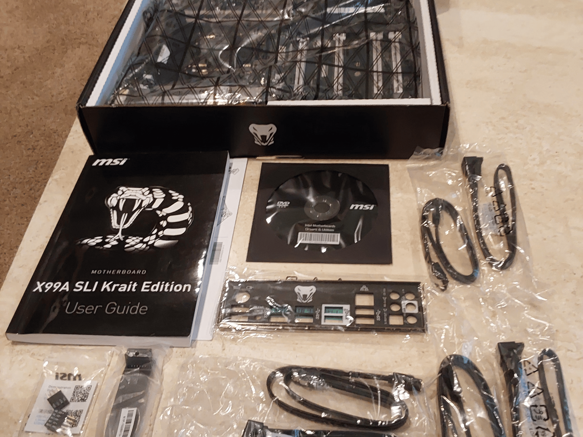 MSI Intel X99A SLI KRAIT Edition Motherboard. Pre-owned, in original retail box