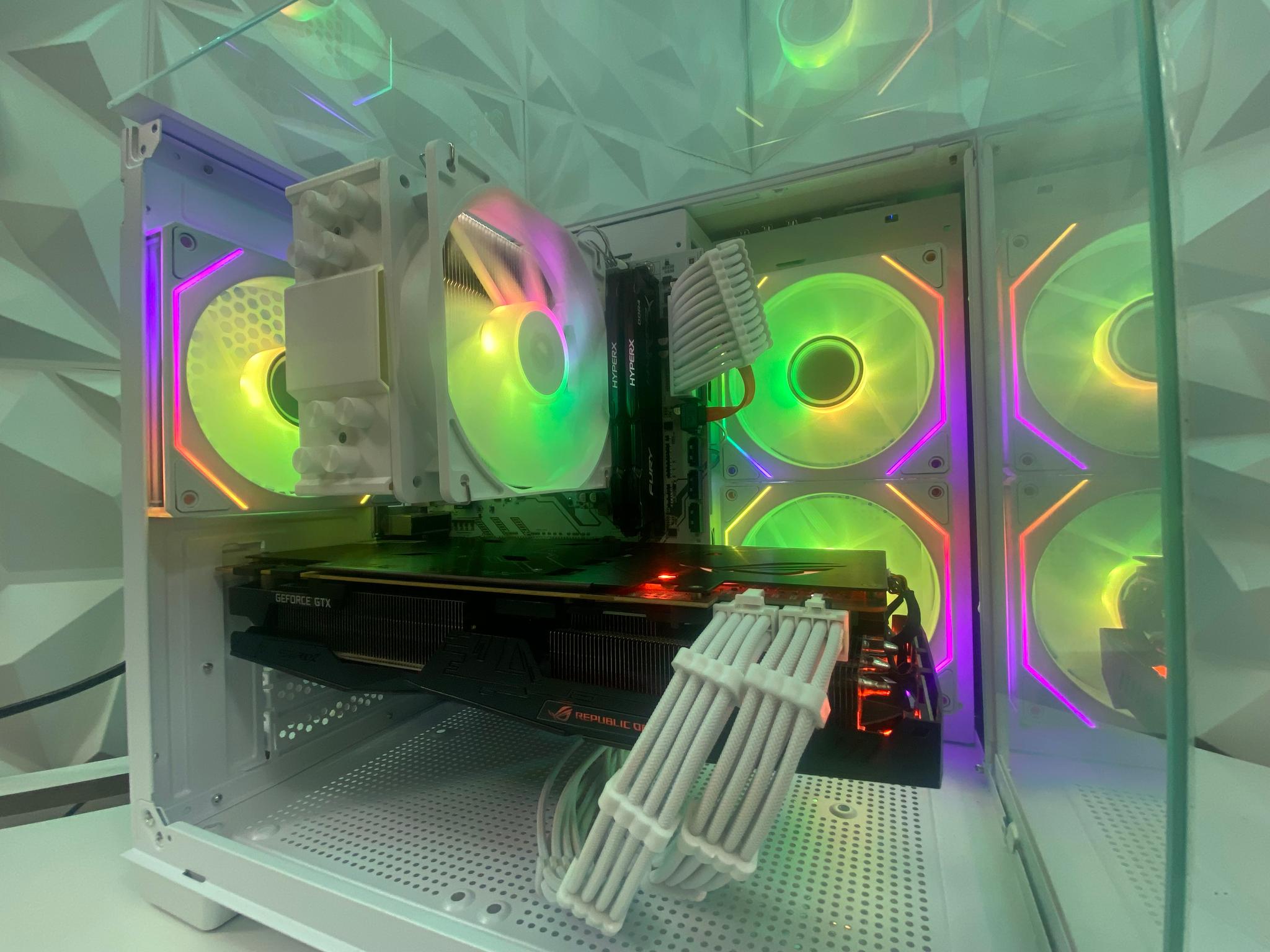 💘 💘 White Elite Build – Ryzen 7 2700 + GTX 1080 Ti 11GB | 1080p/1440p High FPS Ready
