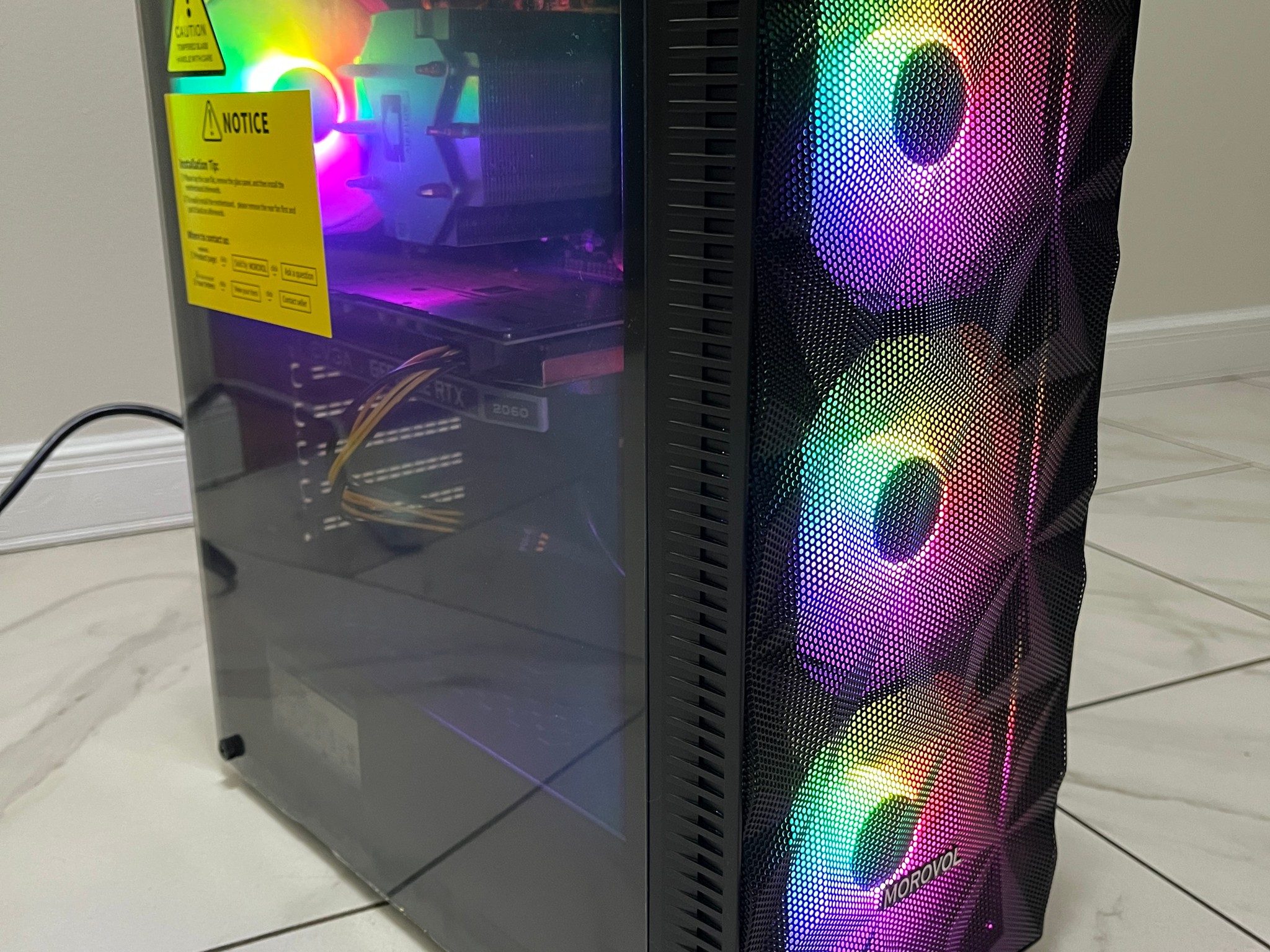 NVIDIA RTX 2060, Intel i7-6700k, 12GB RAM, 870 GB Storage, High FPS RGB Gaming PC w/ Wi-Fi & BT