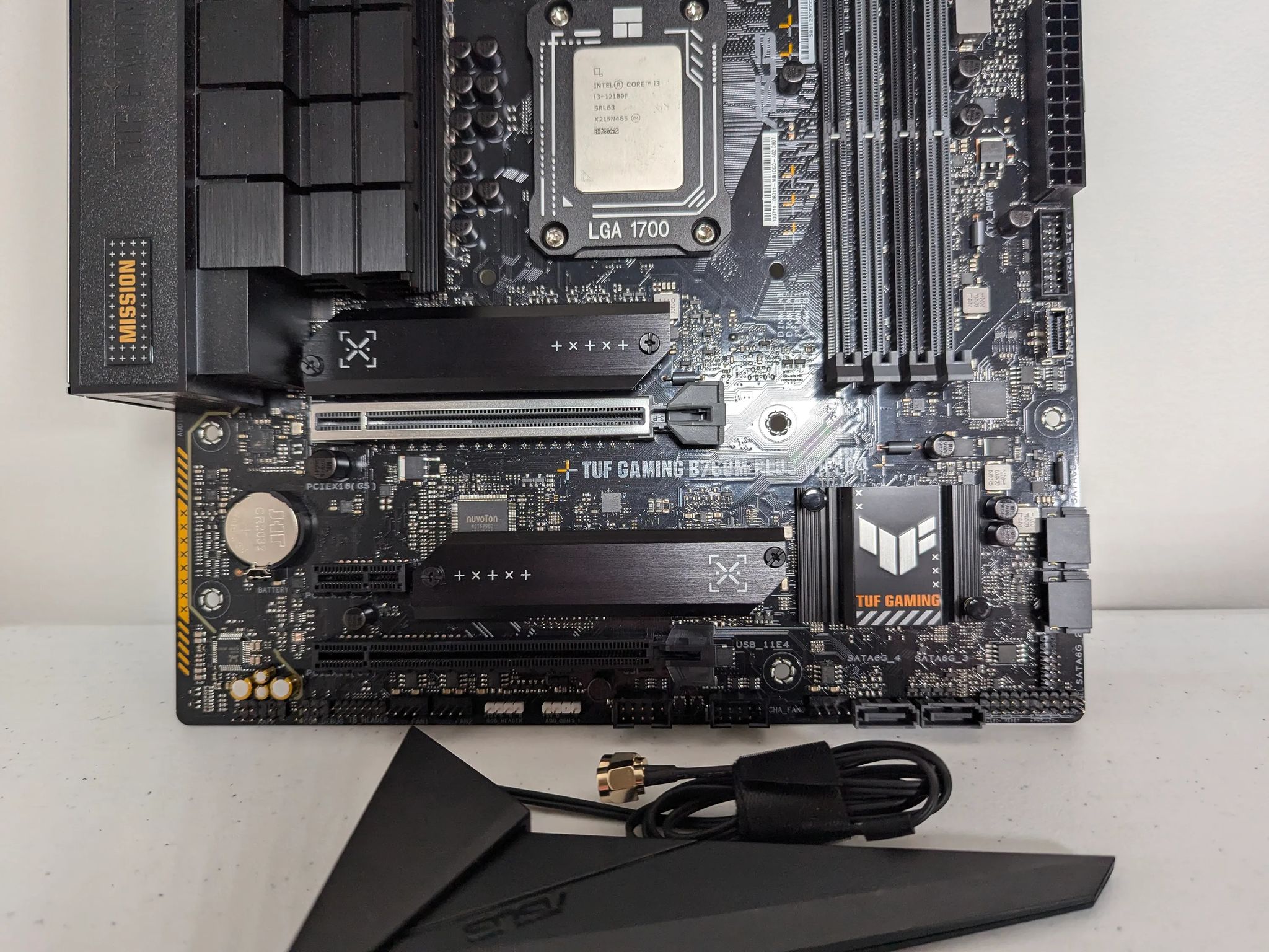 ASUS TUF GAMING B760M-PLUS WIFI D4 LGA 1700 Motherboard + Intel Core i3 12100F CPU