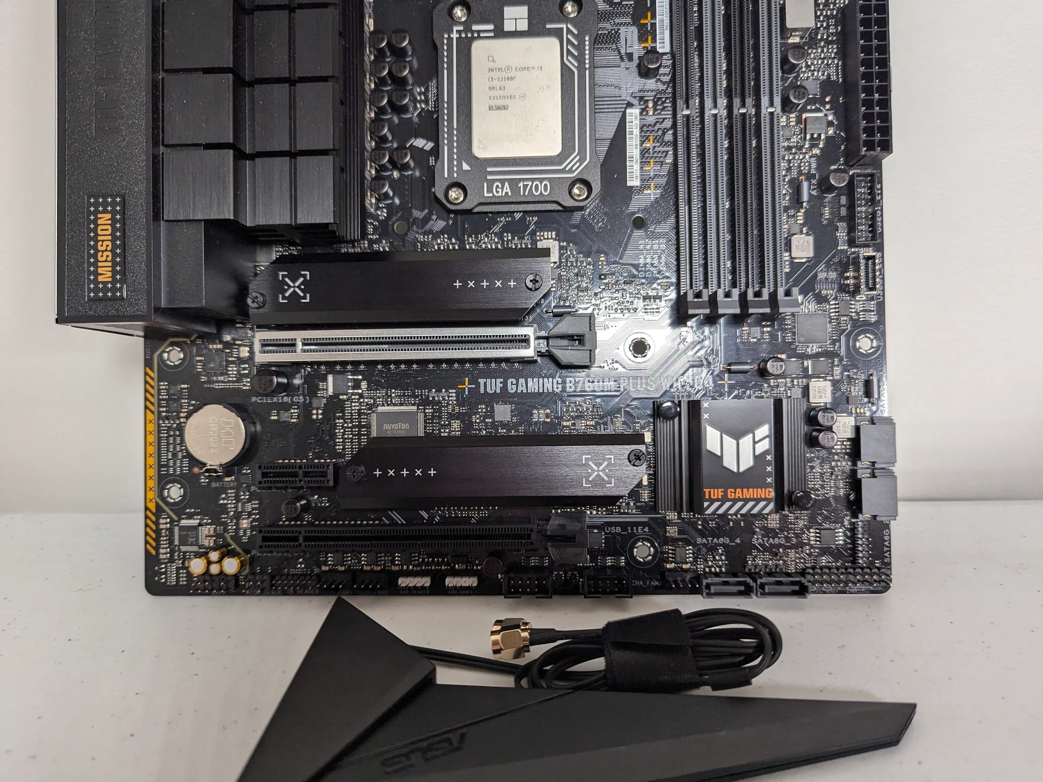 ASUS TUF GAMING B760M-PLUS WIFI D4 LGA 1700 Motherboard + Intel Core i3 12100F CPU