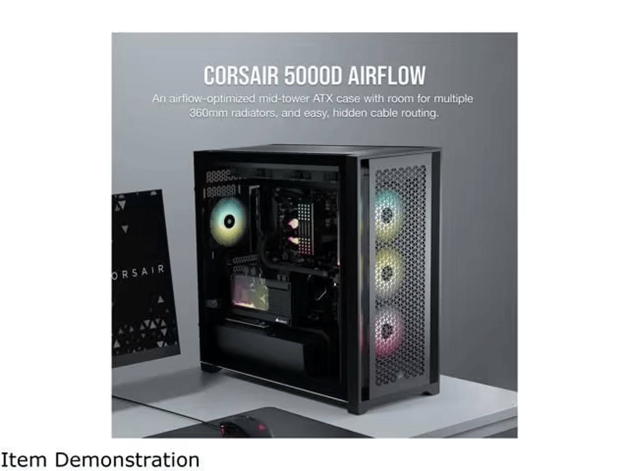 Corsair 5000D Airflow Tempered Glass Mid-Tower ATX PC Case, Black