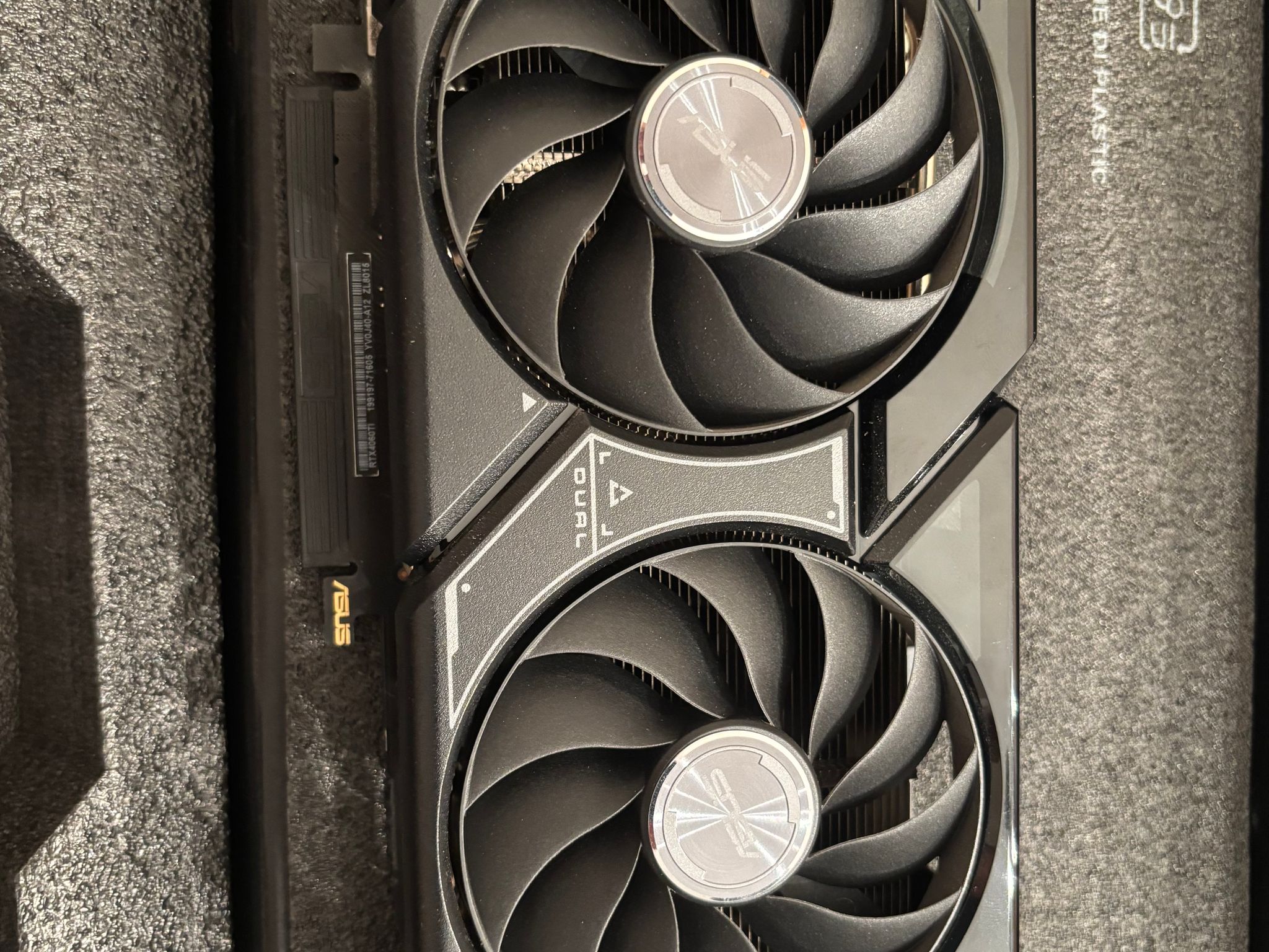 ASUS Dual GeForce RTX 4060 Ti OC Edition 8GB GDDR6. Barley used, kept in box