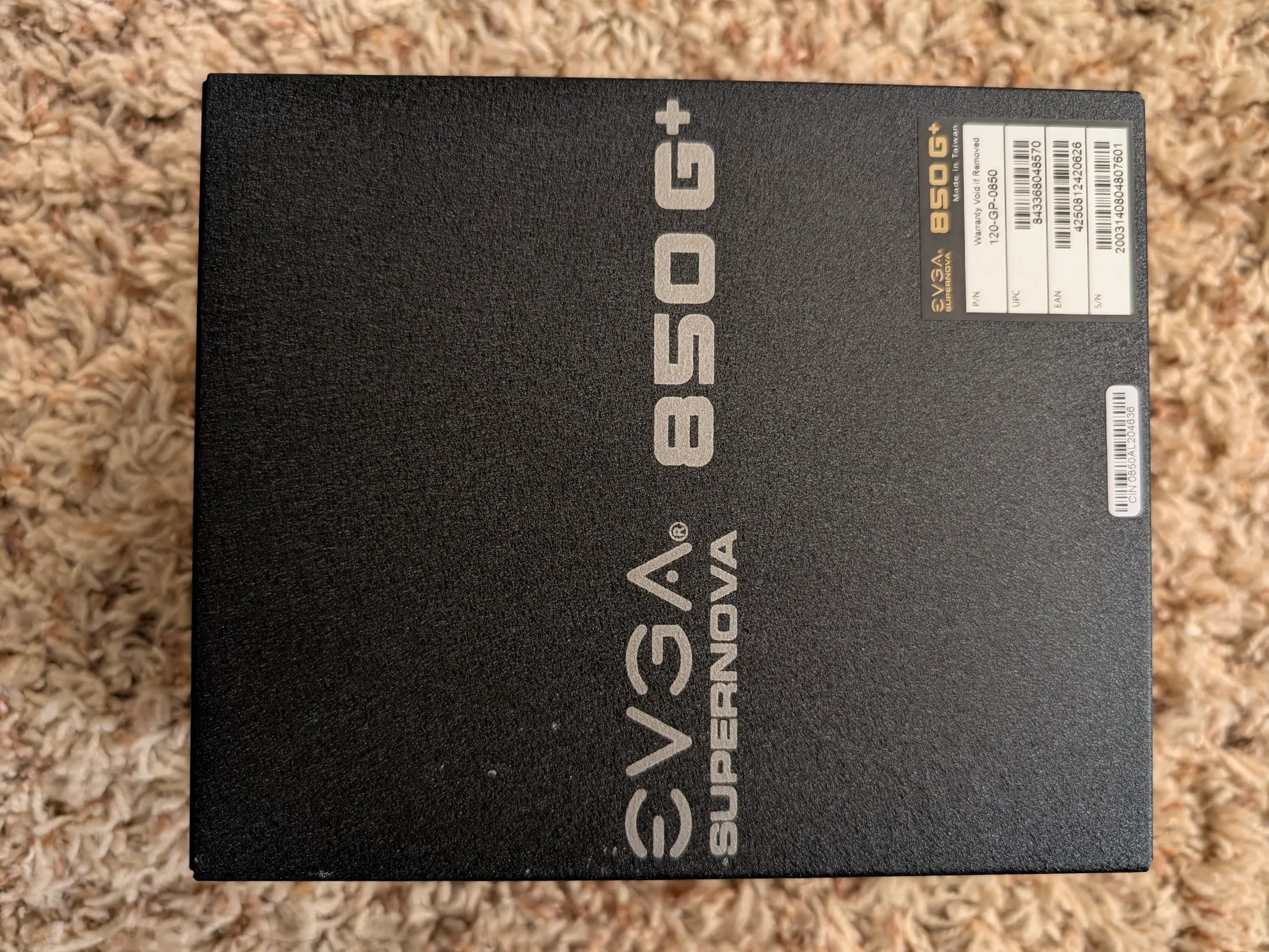 EVGA SuperNOVA 850 G+, 80 Plus Gold 850W, Fully Modular