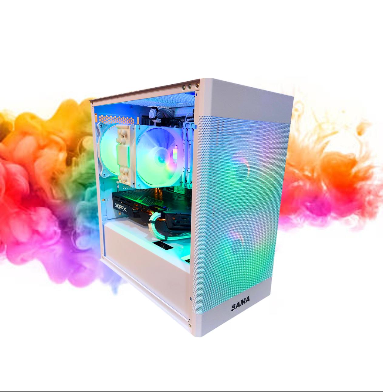 SALE: RX 580 8GB + Ryzen 5 + 512GB SSD + 16GBs RAM + 4 RGB Fans ( White RGB Gaming PC )