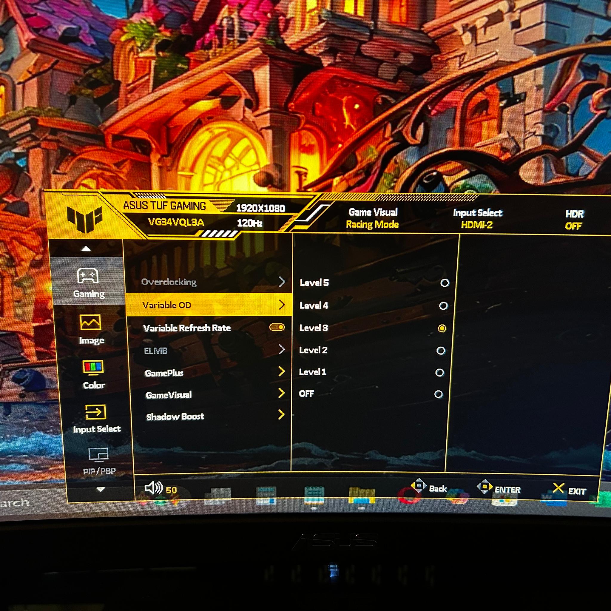 ASUS TUF 34” UltraWide (2K) QHD (3440x1440) (180hz) Curved Gaming Monitor