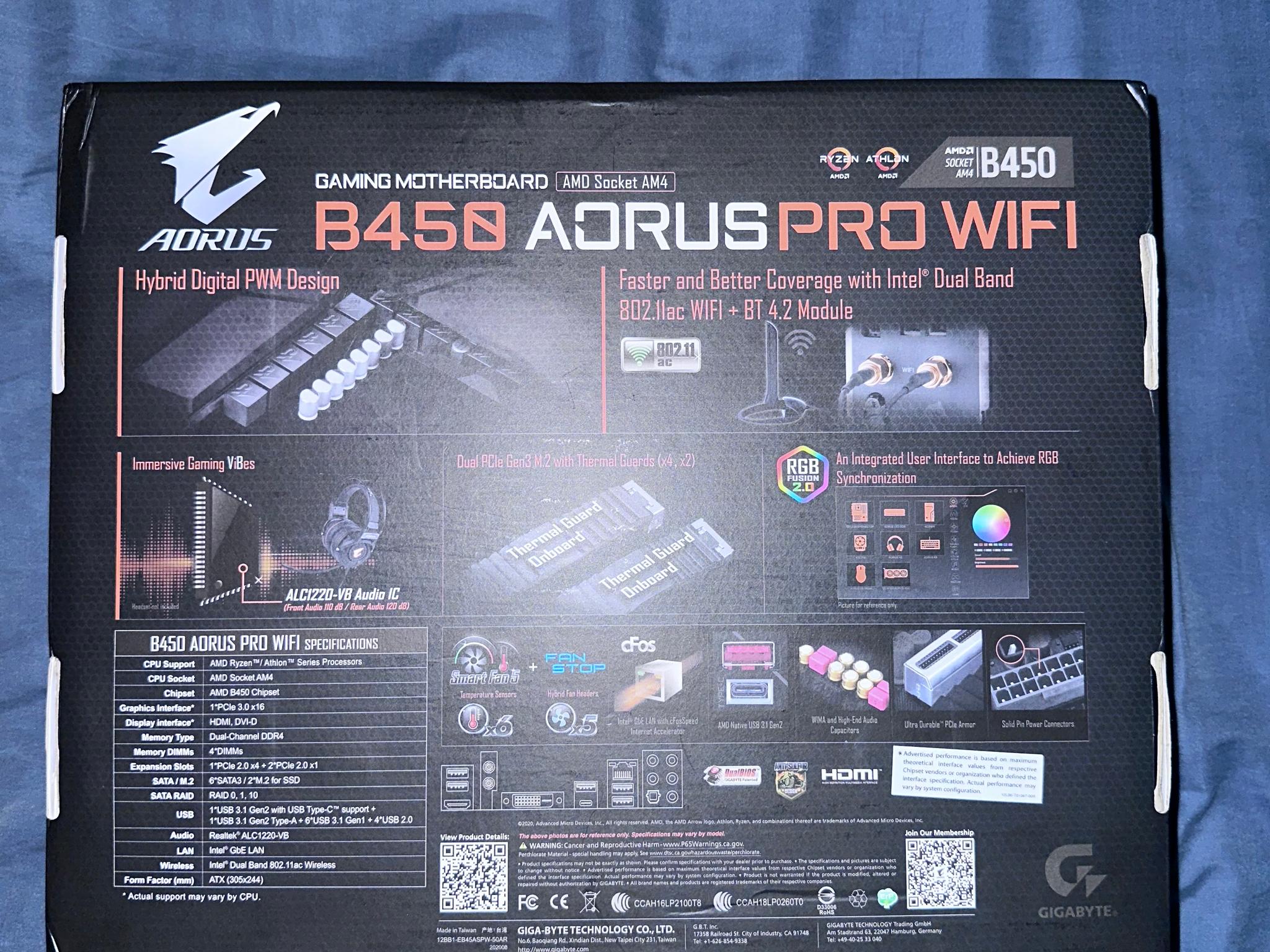 B450 Aorus Pro Wifi (AMD)