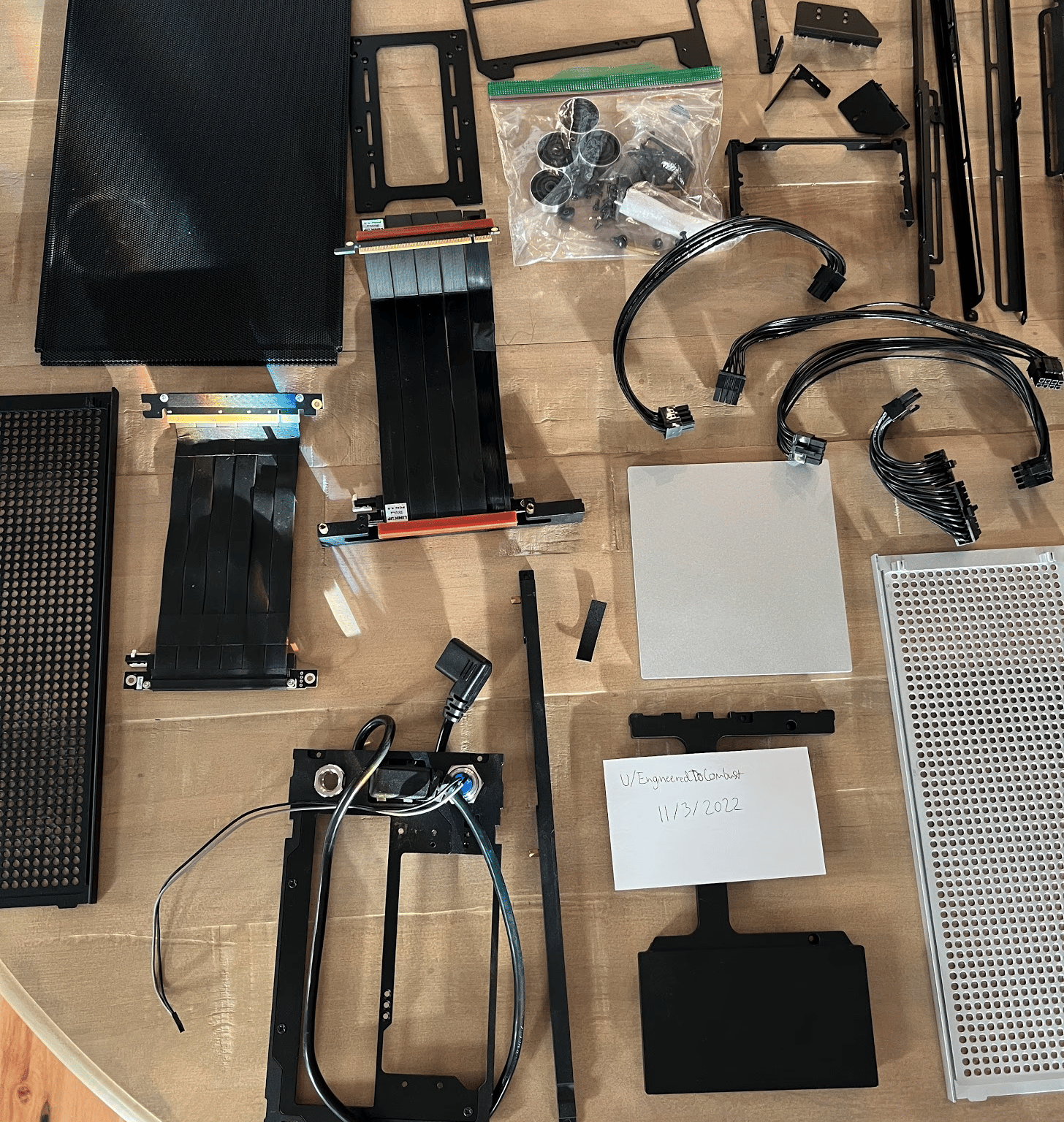 FormD T1.1 Case + PCIE 4.0 Riser + Custom Cables