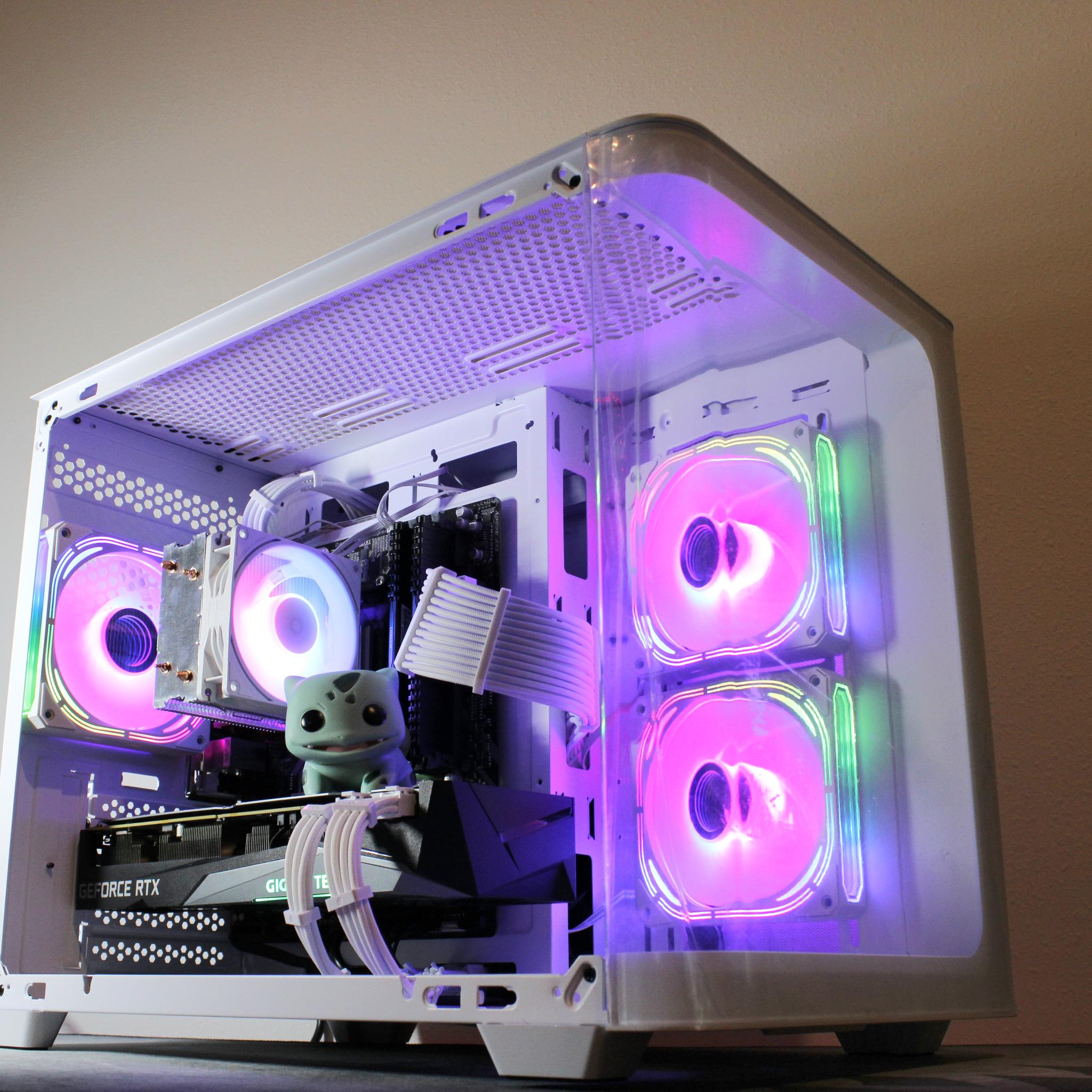 🐢🦖🌿Bulbasaur🌿🐢🦖 White Gaming PC [RTX 3060ti][32GB RAM]