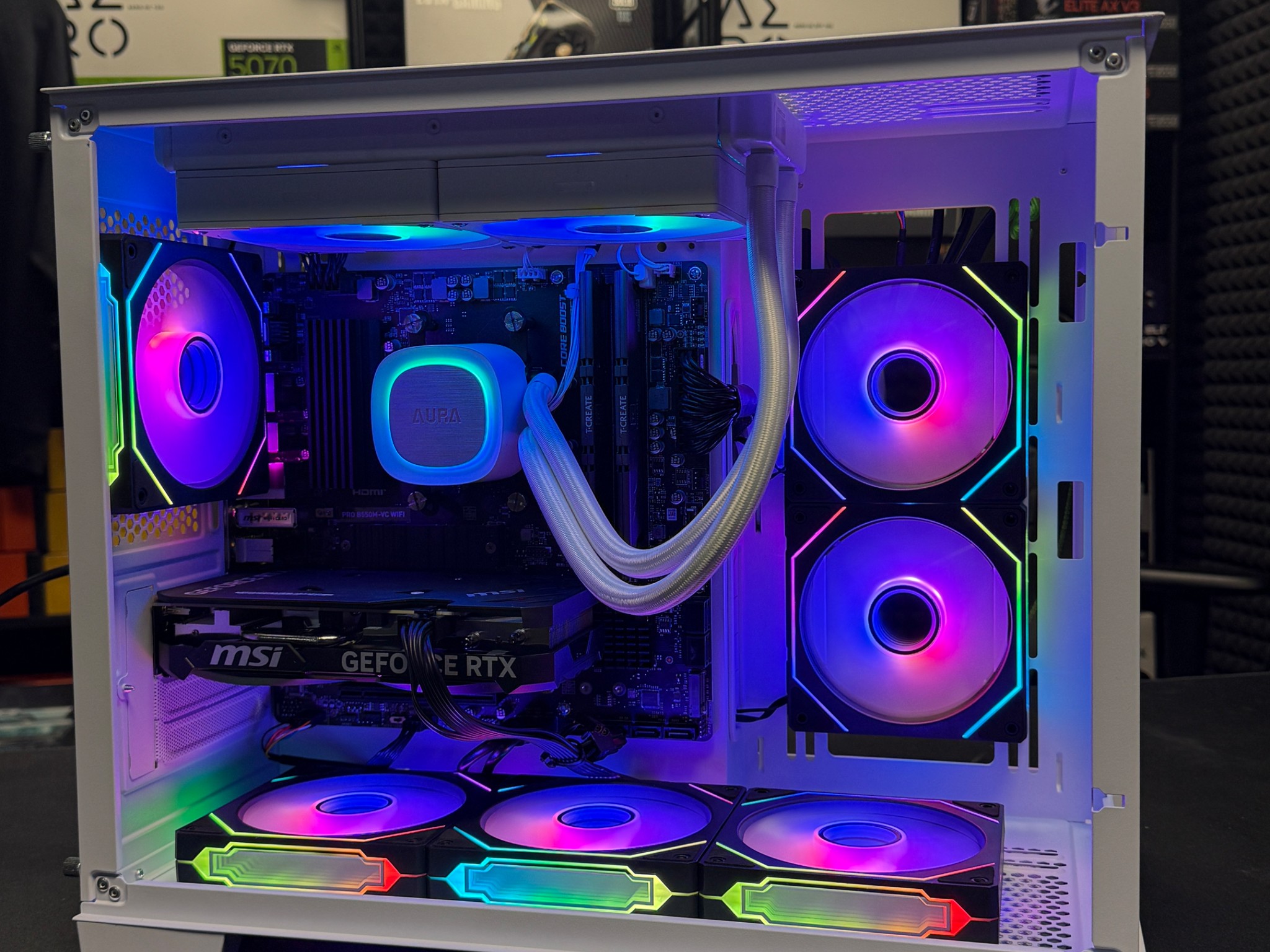RGB Gaming PC - Ryzen 5 5600 / RTX 4060 Ti 8gb / 16GB DDR4 / 8 RGB Fans / 1TB SSD