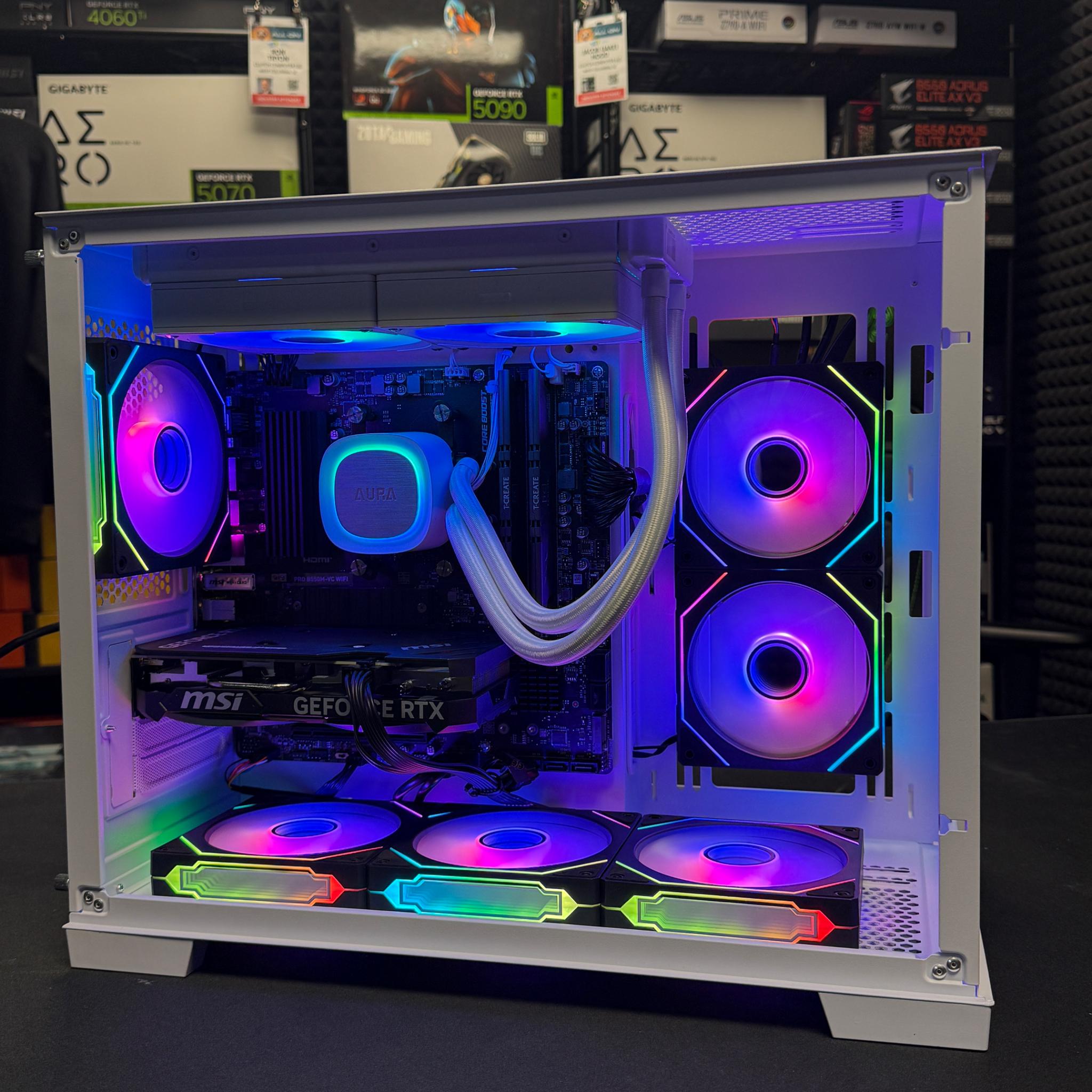 RGB Gaming PC - Ryzen 5 5600 / RTX 4060 Ti 8gb / 16GB DDR4 / 8 RGB Fans / 1TB SSD