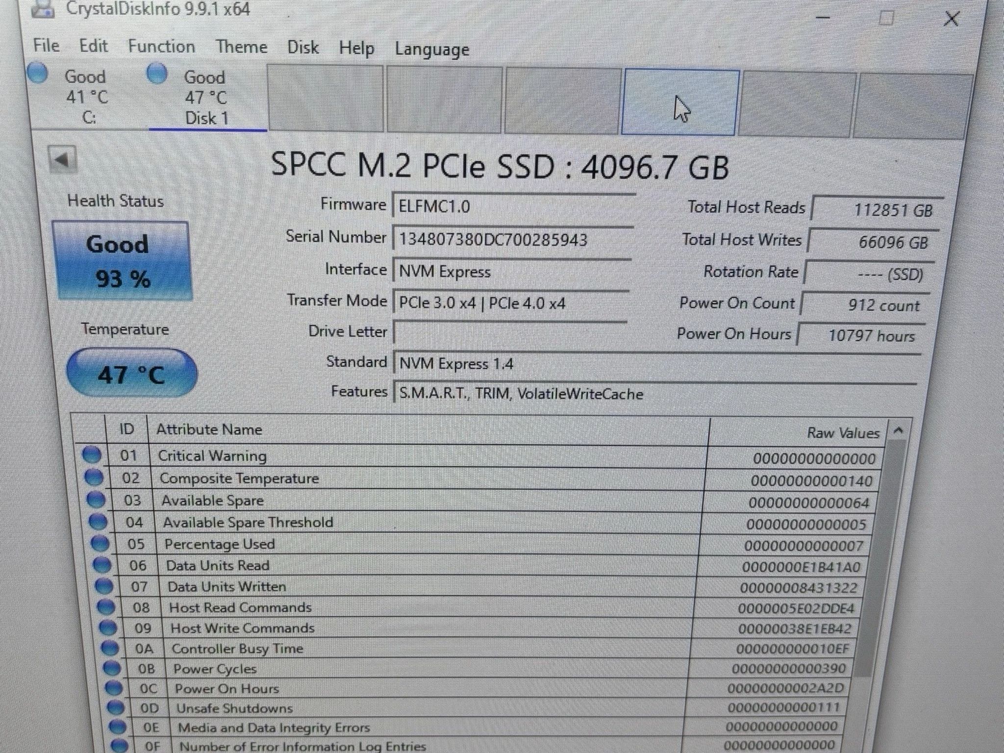 SPCC M.2 PCIe NVME SSD 4TB