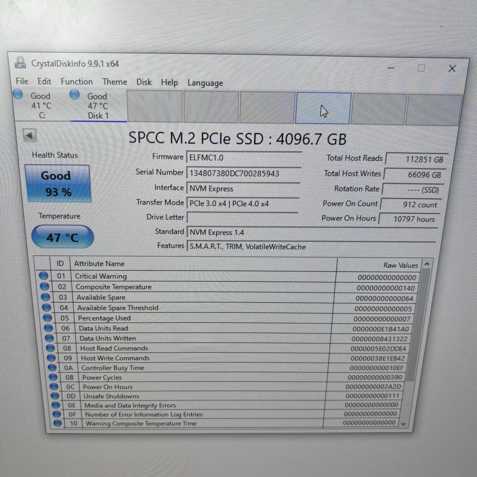 SPCC M.2 PCIe NVME SSD 4TB