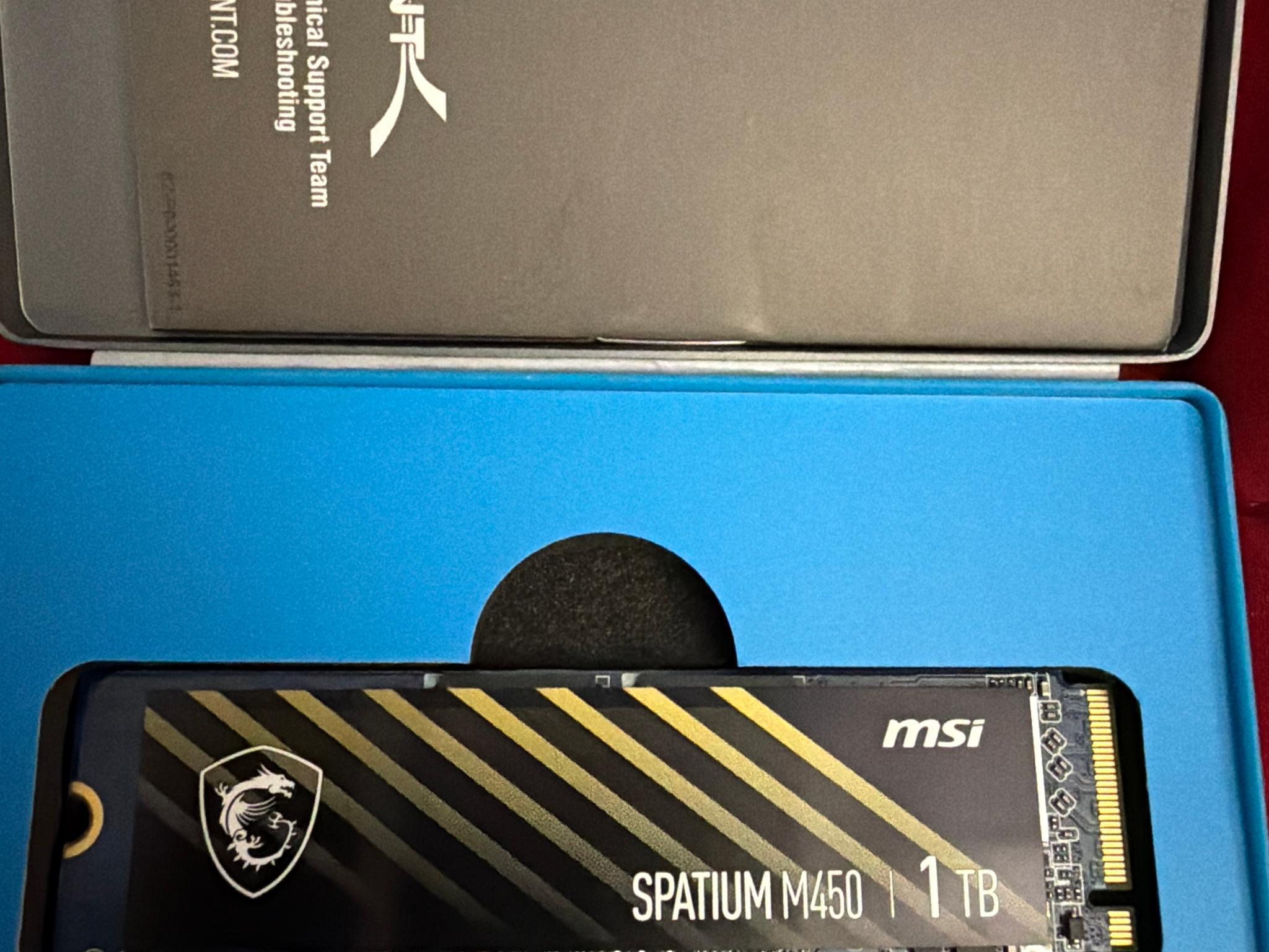 MSI 1TB SSD New Spatium M450 PCIe 4.0