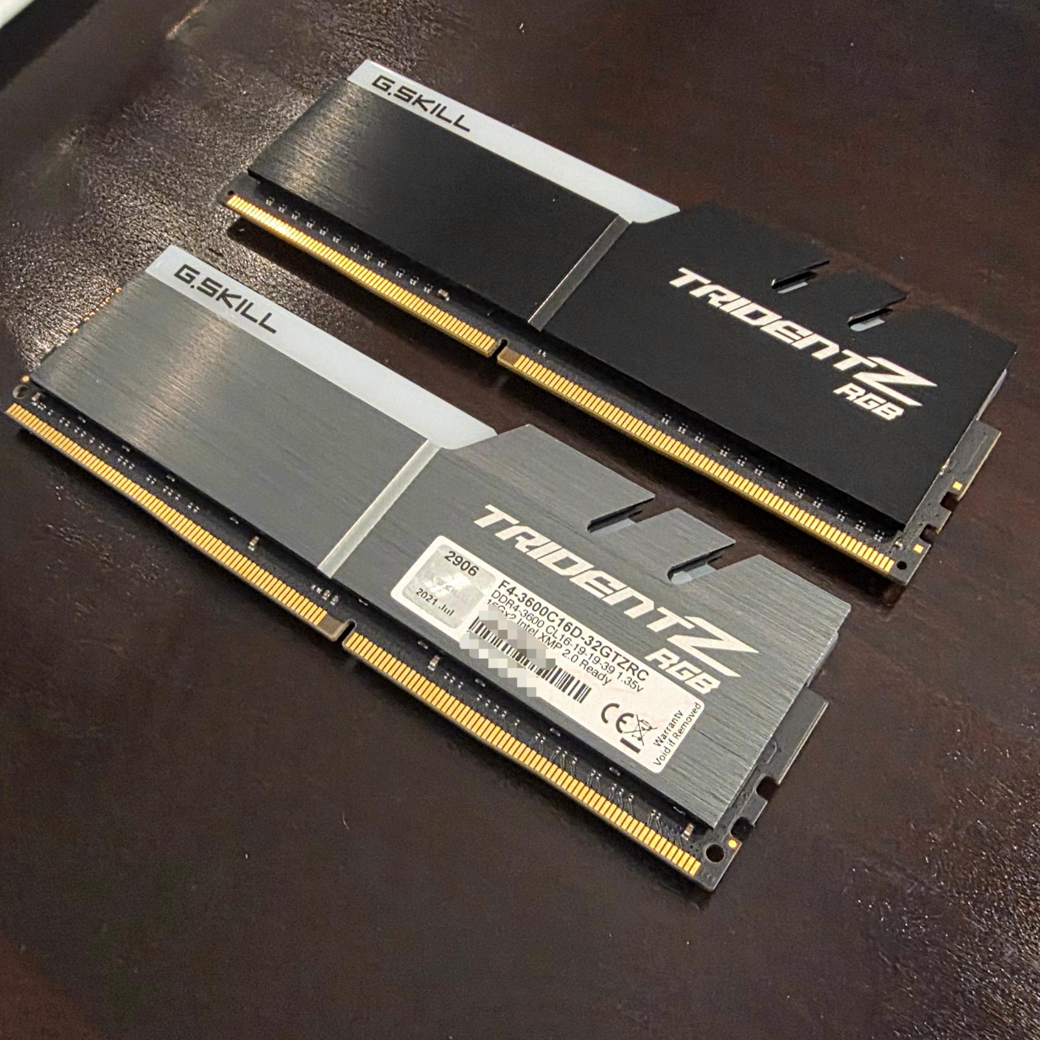 GSkill TridentZ RGB 32GB (2x16GB) DDR4 3600Mhz (PC4 28800)