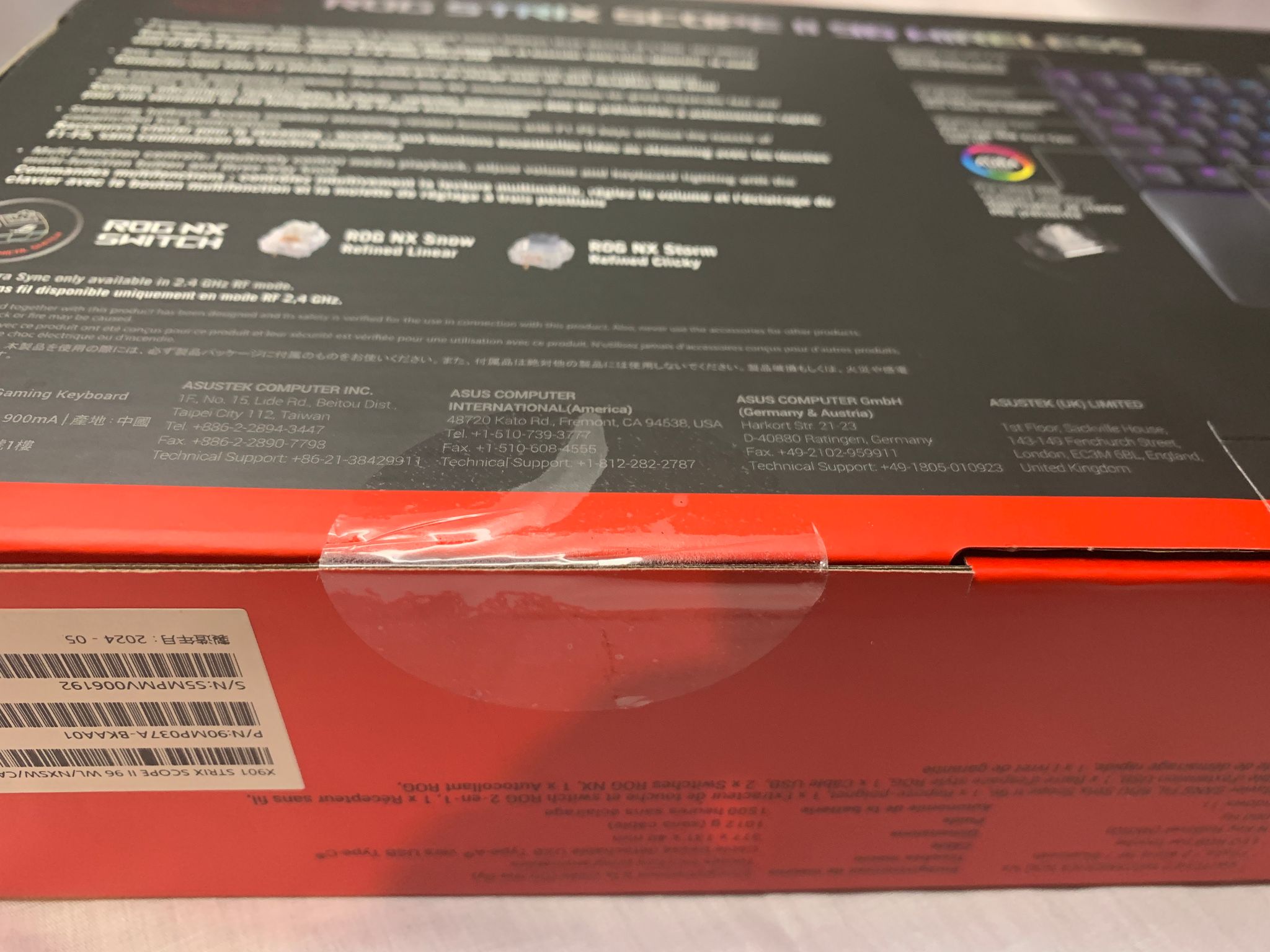 ASUS ROG STRIX Scope II 96 Wireless Keyboard NEW
