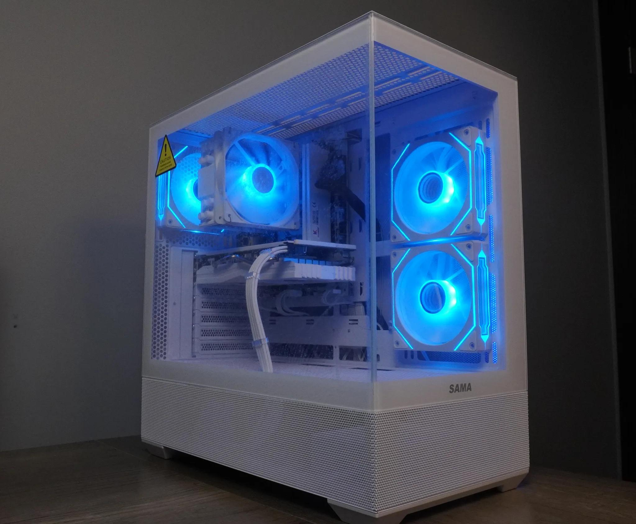 🤍ALL WHITE🤍 Starter GAMING MACHINE 🧡RX 580 2048SP 🧡 Ryzen 5 5500 | 32GB | 1TB...