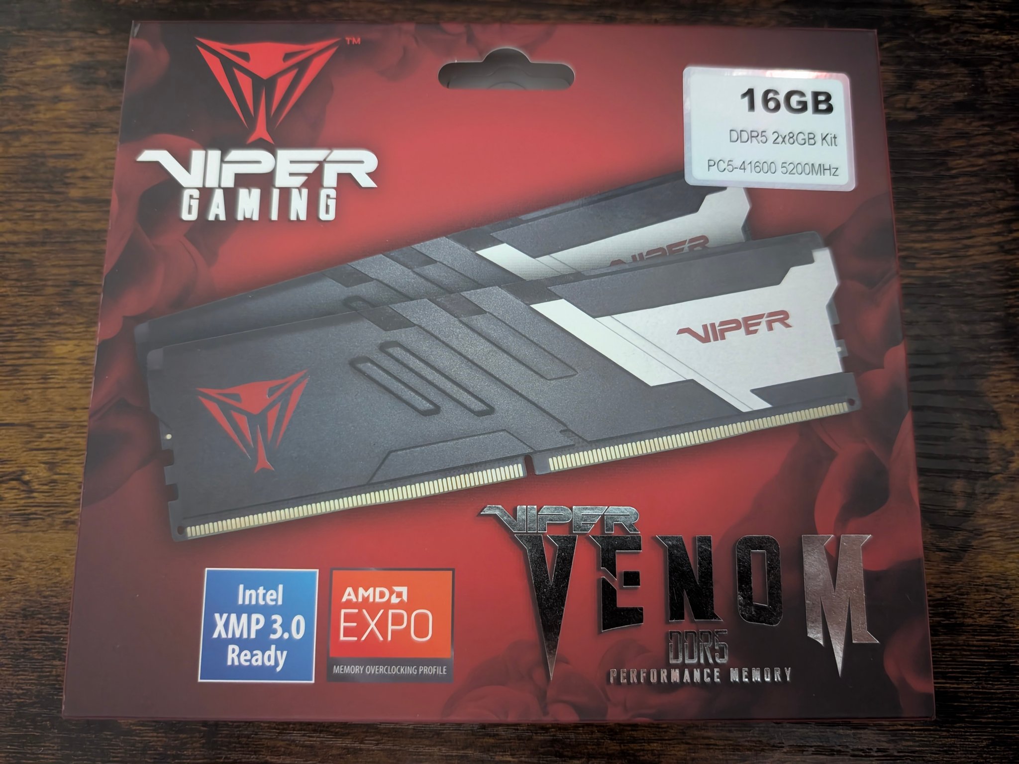Patriot Viper Venom 16 GB (2 x 8 GB) DDR5-5200 CL36 Memory