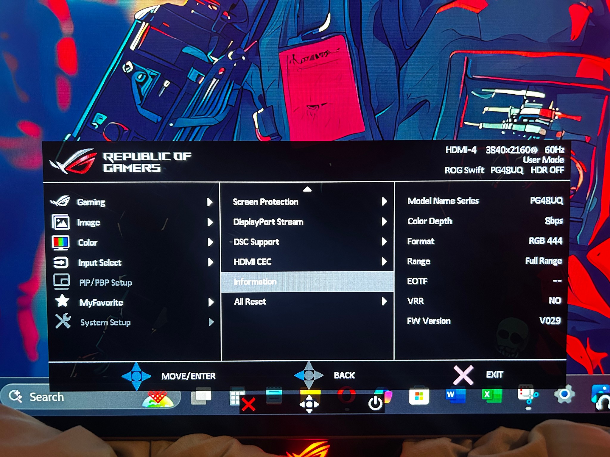 ASUS ROG 48” OLED Gaming Monitor - 4K Resolution (3840x2160) - 138hz Refresh Rate (PG48UQ)