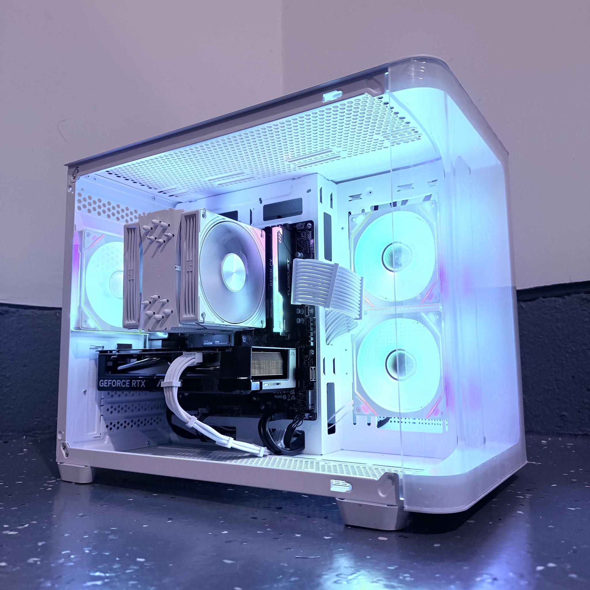 ⚪️"Polar Halo"🌈| 1440p Gaming | RTX 5060 | Ryzen 7 8700F | 16GB DDR5 | 1TB SSD | Free Shipping