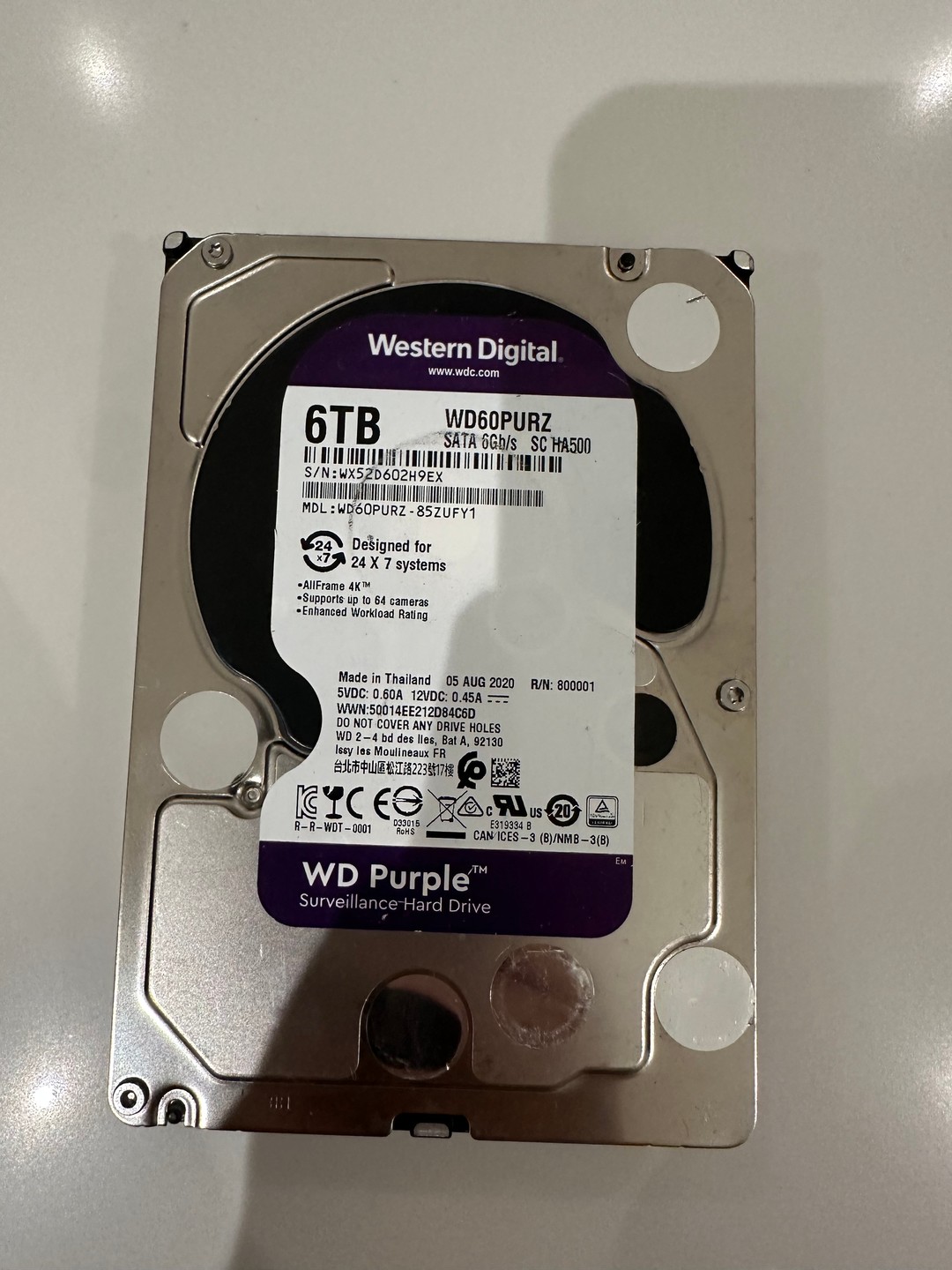 WD Purple 6TB 3.5