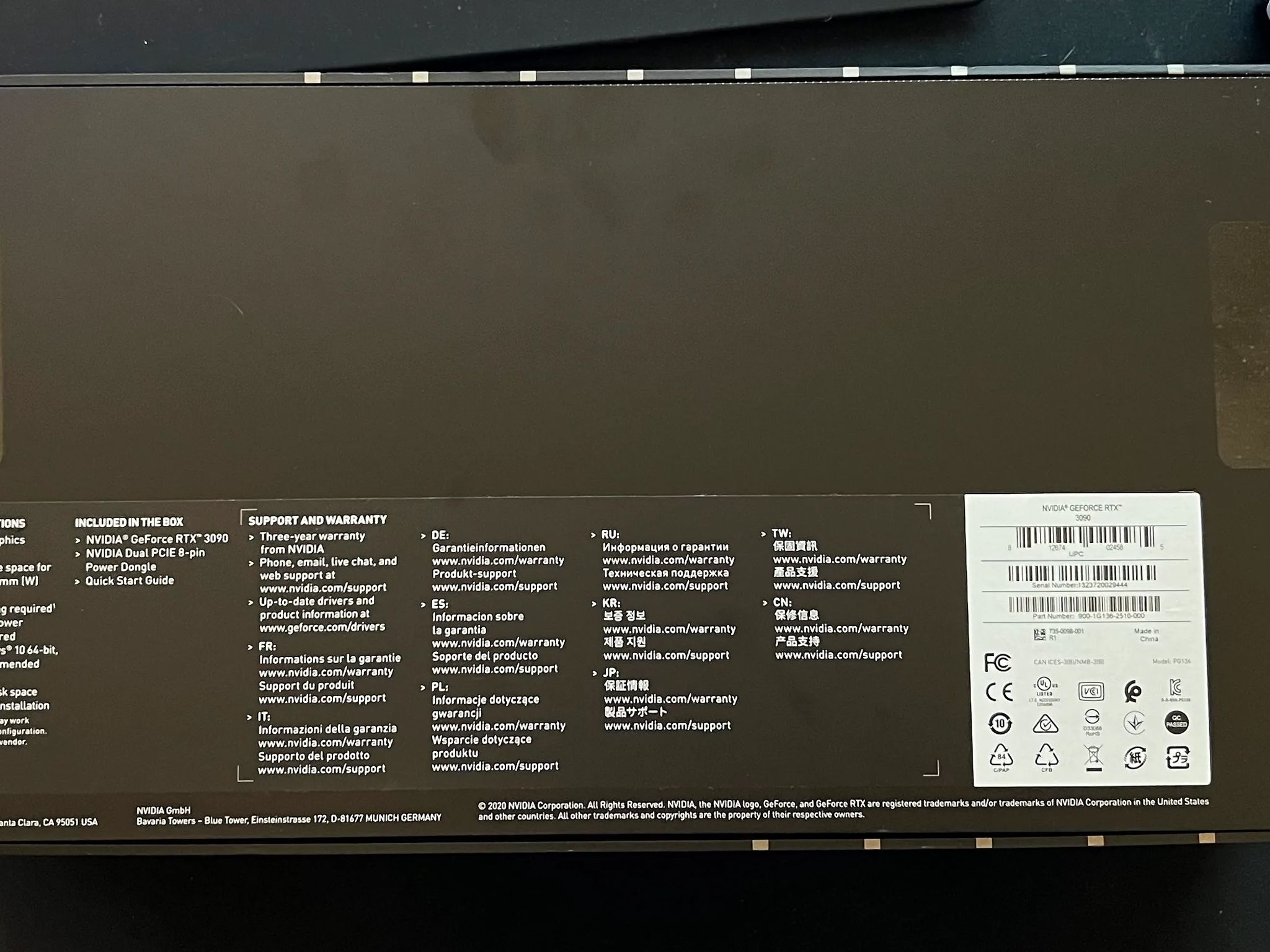 NVIDIA GeForce RTX 3090 Founders Edition - Used - Good Condition - NEVER MINED WITH