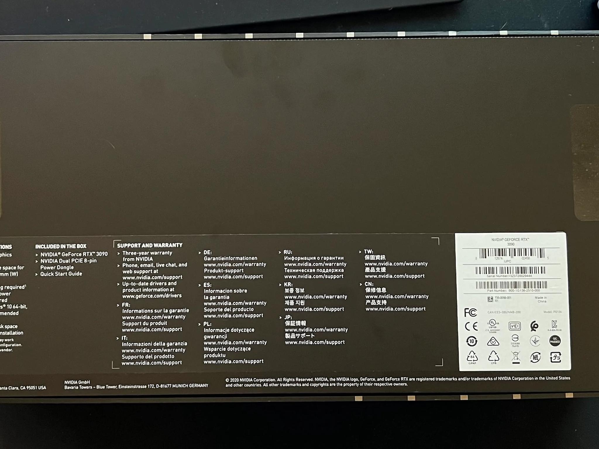 NVIDIA GeForce RTX 3090 Founders Edition - Used - Good Condition - NEVER MINED WITH