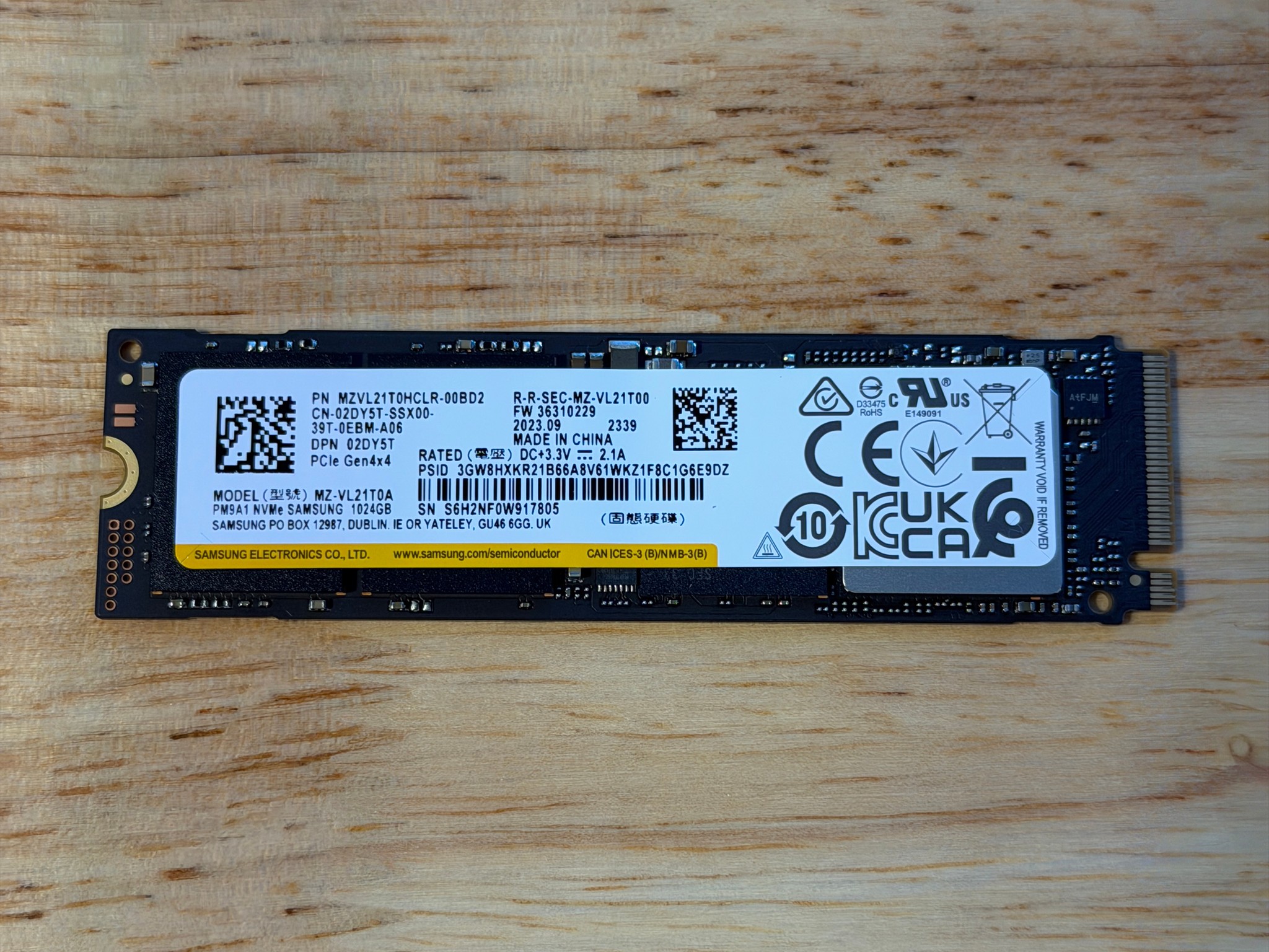 Samsung 980 Pro 1TB PCIe Gen 4 x 4