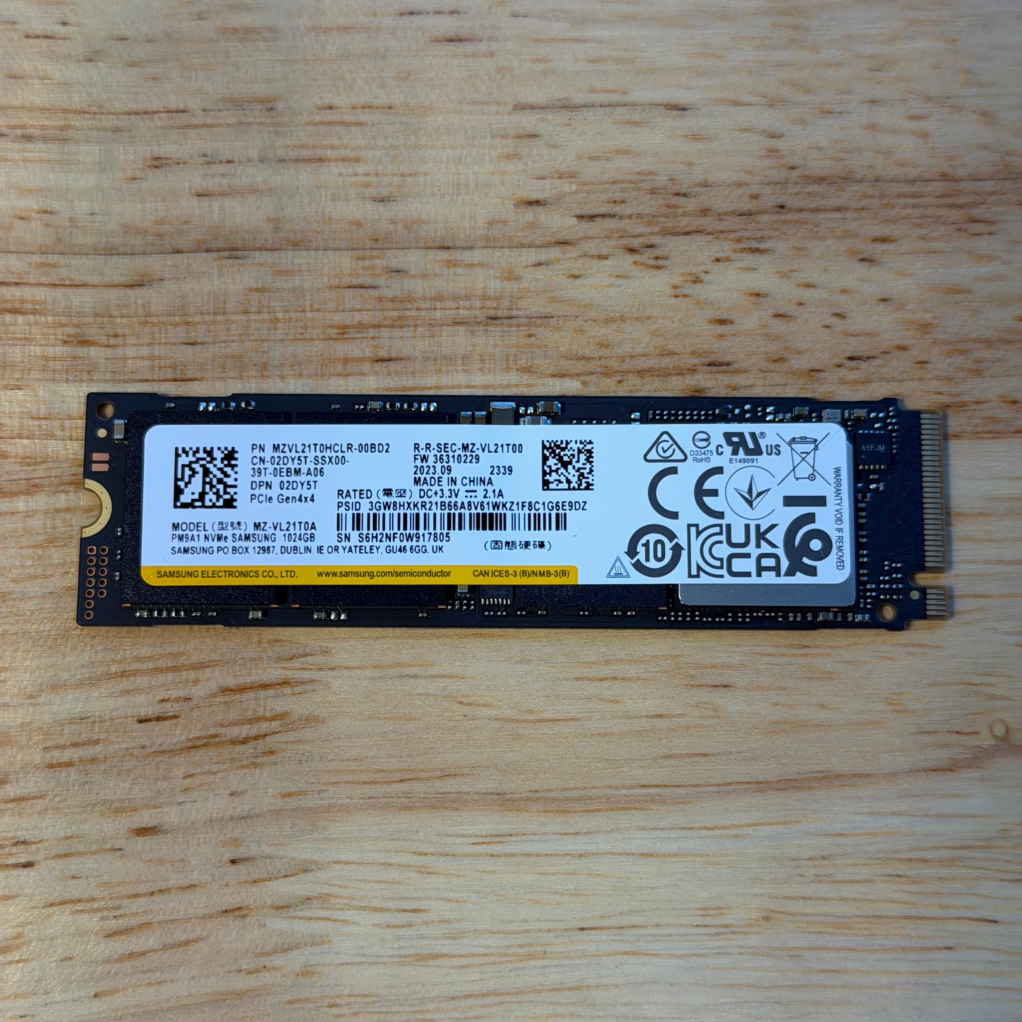 Samsung 980 Pro 1TB PCIe Gen 4 x 4
