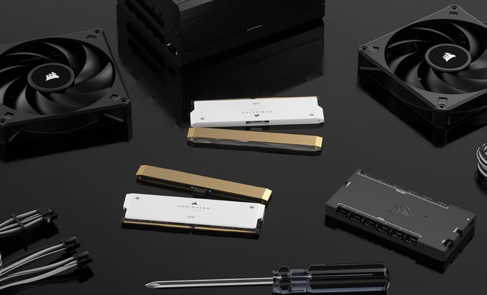 CORSAIR iCUE ARGB PSU Cable Strips + RGB DDR5 RAM Light Enhancement Kit + Wave Accessory Kit