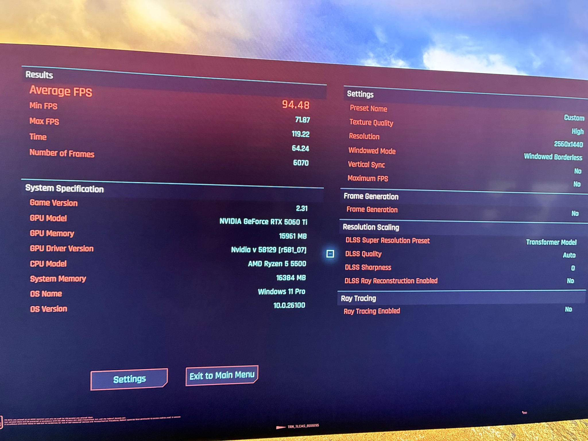Ryzen 5 5500 + RTX 5060 Ti 16GB Gaming PC
