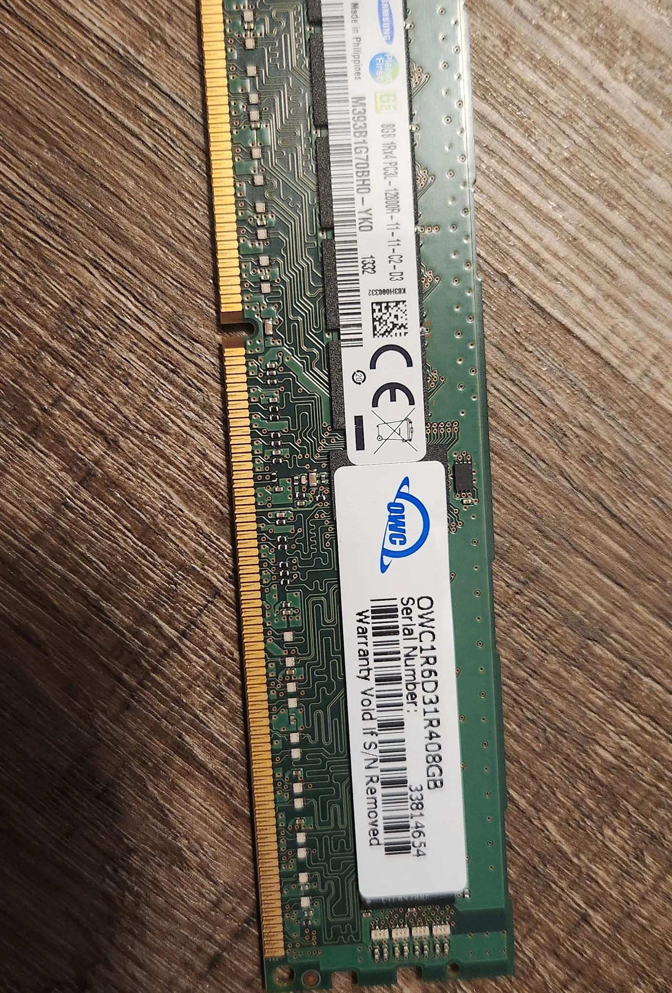 Samsung 4x8gb kit of ecc 1600mhz ddr3 ram