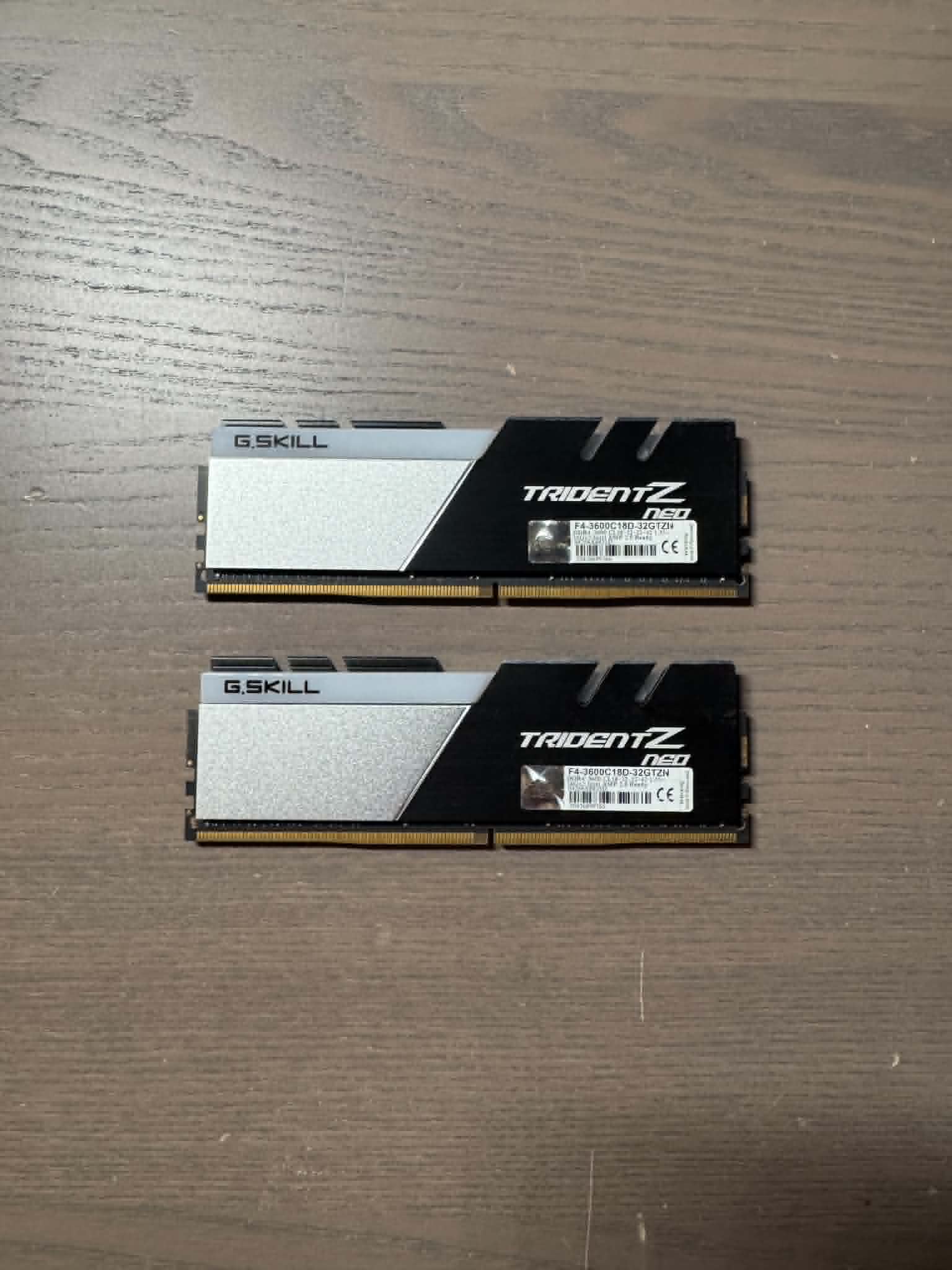G.SKILL Trident Z Neo DDR4-3600 32GB (2x16GB) DIMM Intel XMP 2.0 Ready CL18