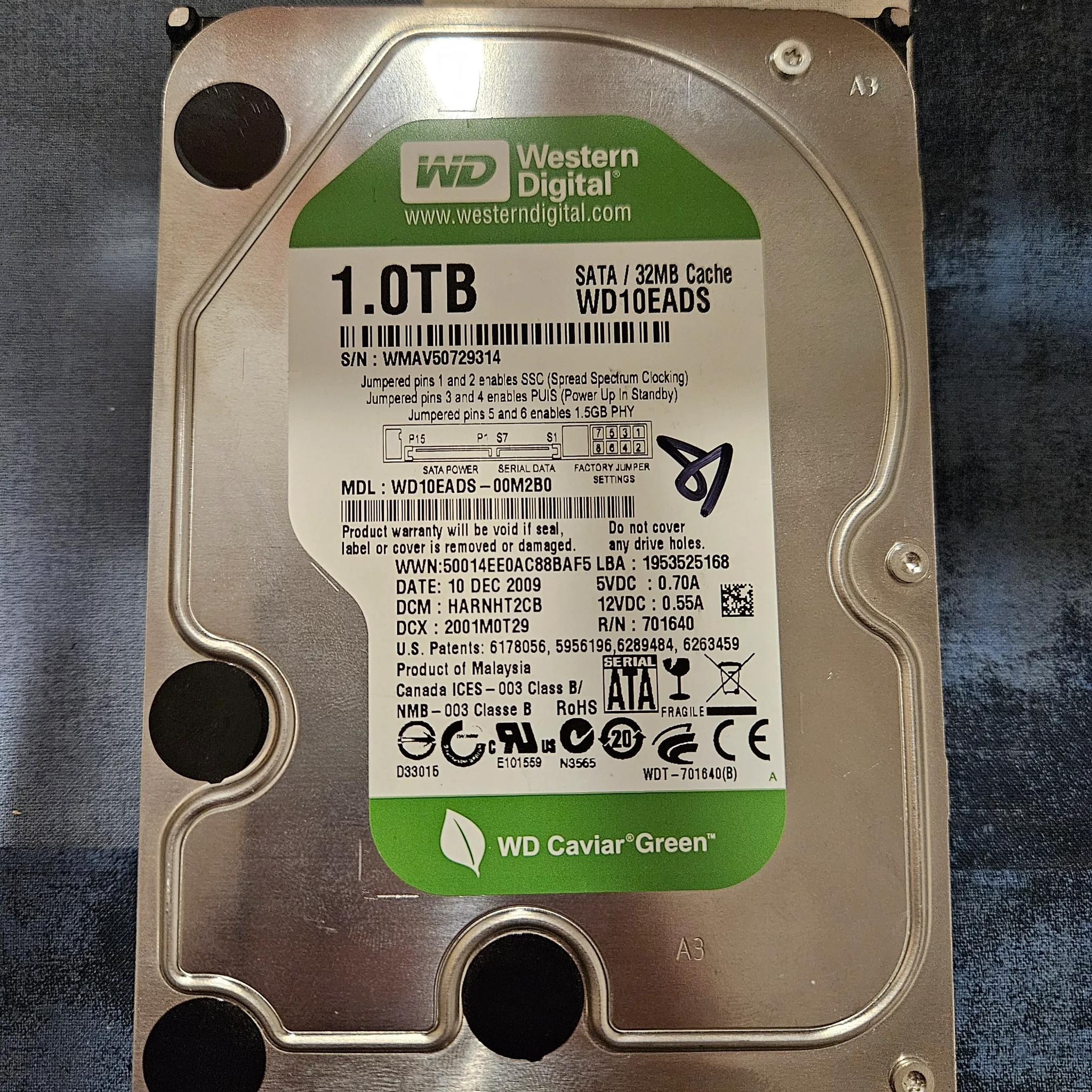 Western Digital 1TB SATA HHD
