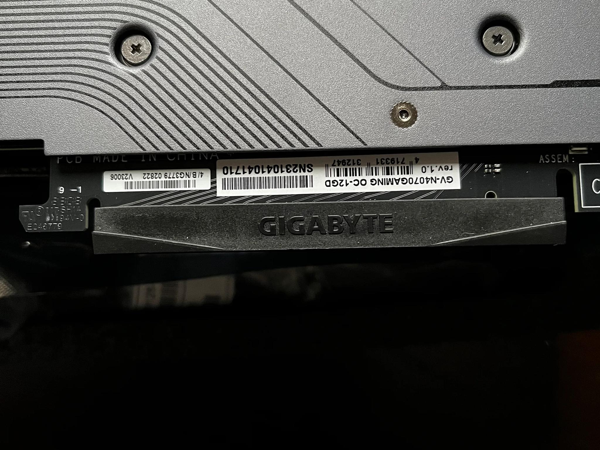 **AS NEW**  RTX 4070 12 GB Gigabyte GAMING OC