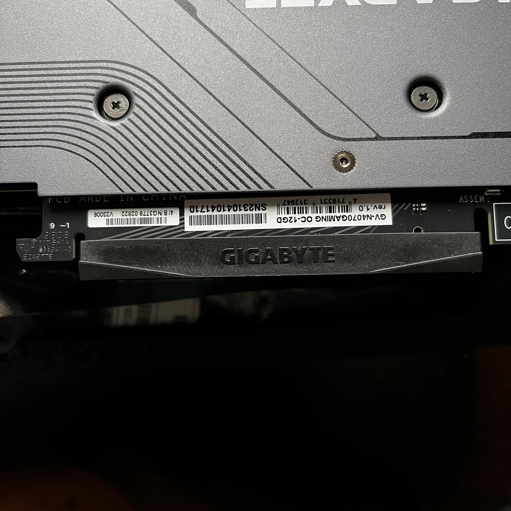 **AS NEW**  RTX 4070 12 GB Gigabyte GAMING OC