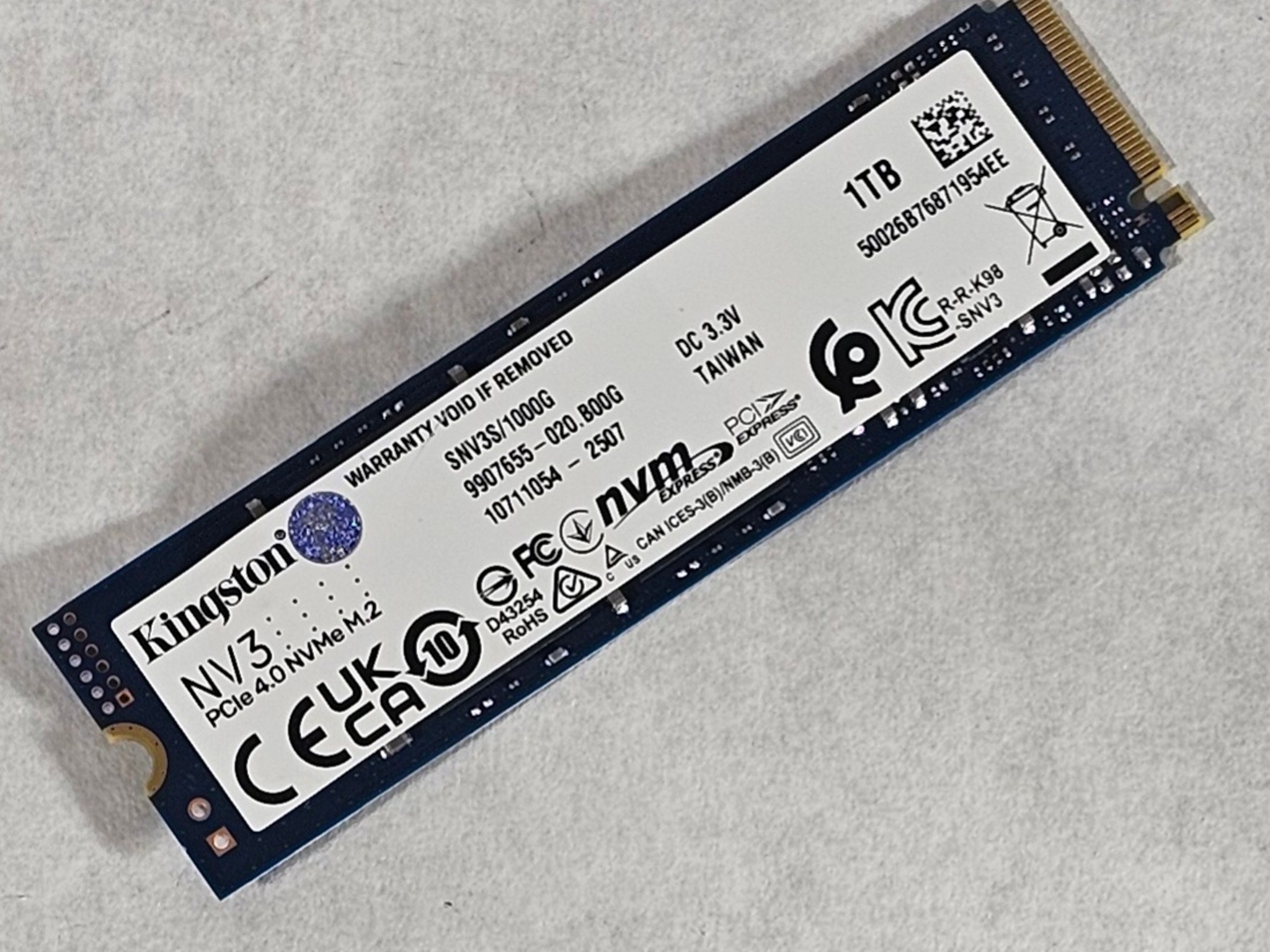 1TB NVMe M.2 SSD Kingston