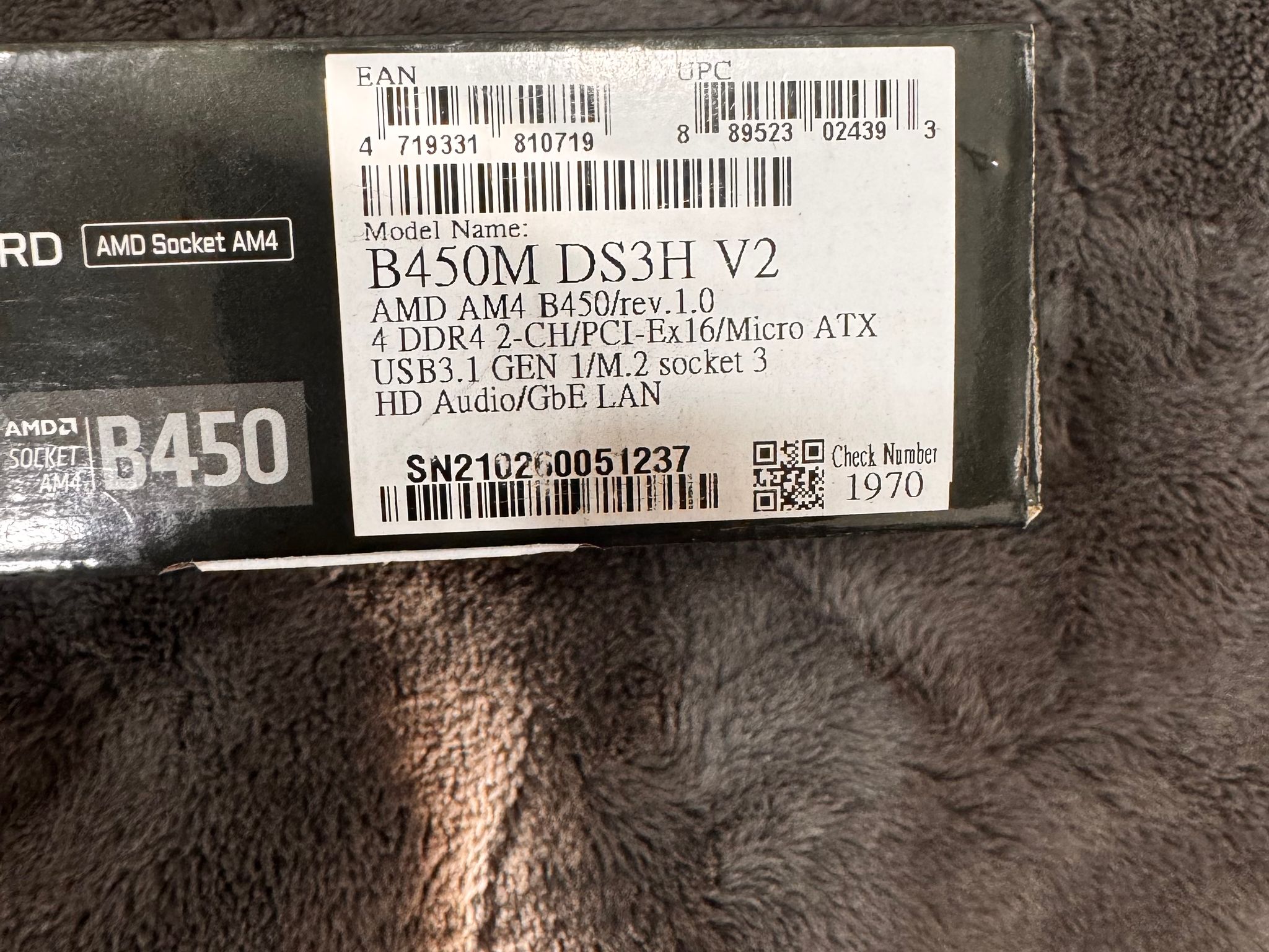 GIGABYTE B450M DS3H V2 READ DESC