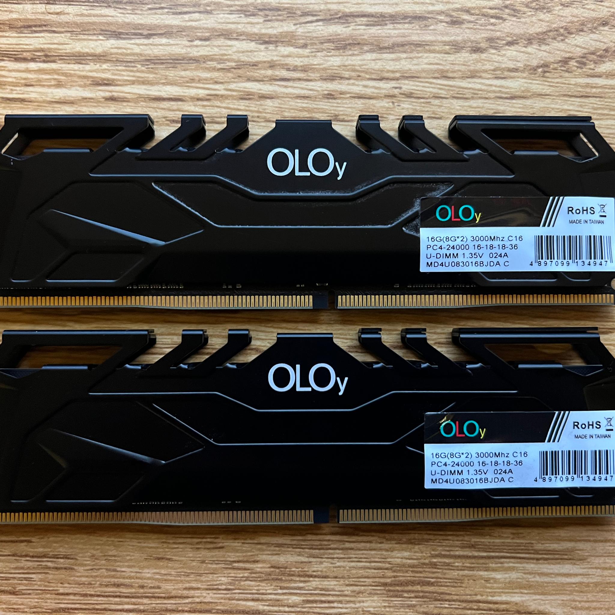 16GB (2x8GB) DDR4-3000MHz CL16 OLOY RAM Memory