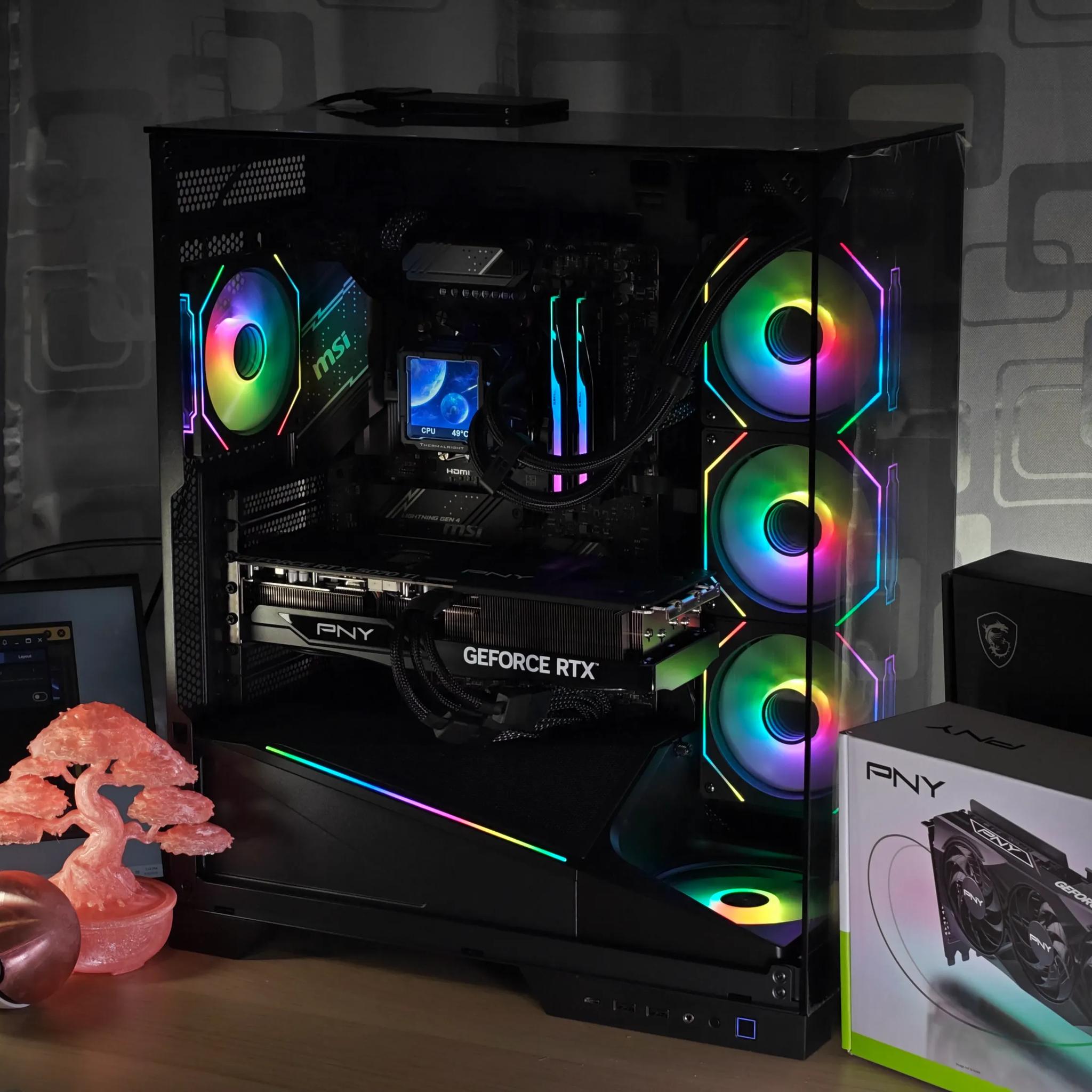 (NO GPU), Ryzen 9800X3D, 2TB NVMe, 32GB DDR5, 1050W PSU Gaming PC