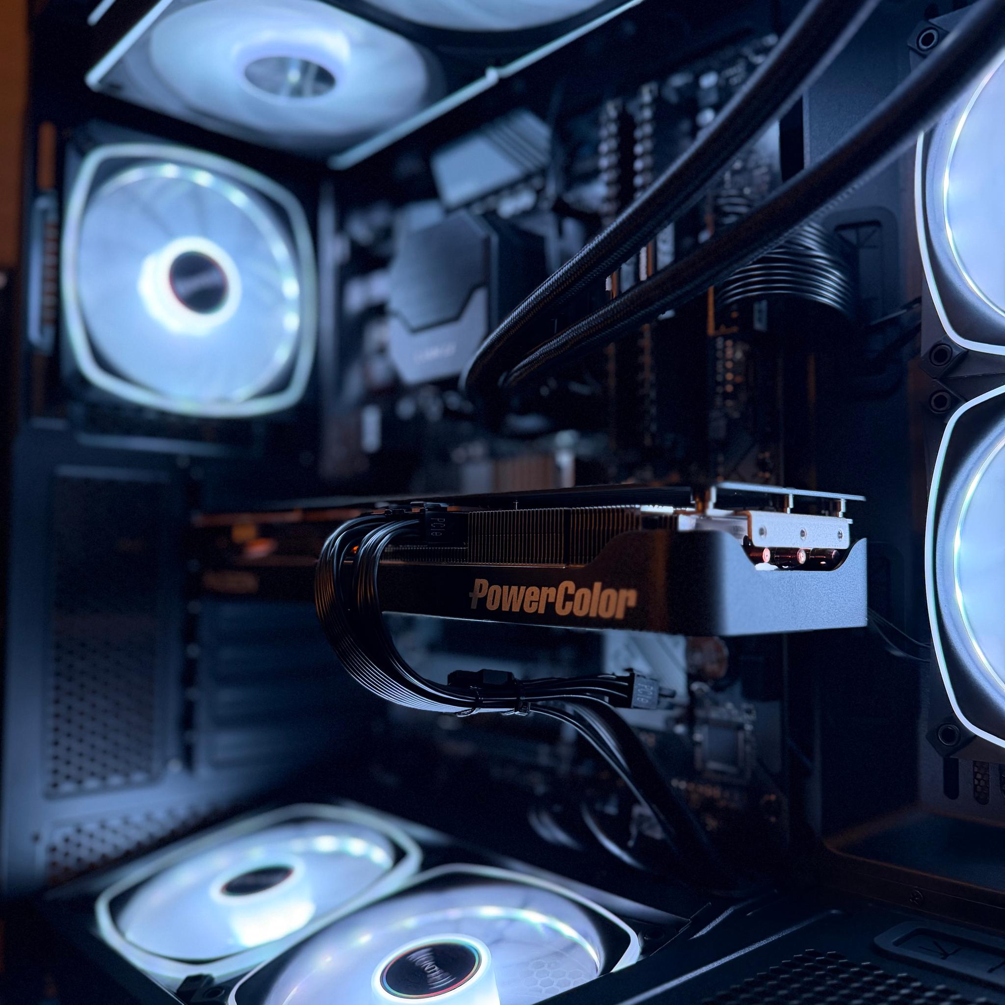 ❄️ GLACIER | RX 9070 GRE 12GB • Ryzen 7 5800X • 32GB • WiFi 6 • 360mm AIO